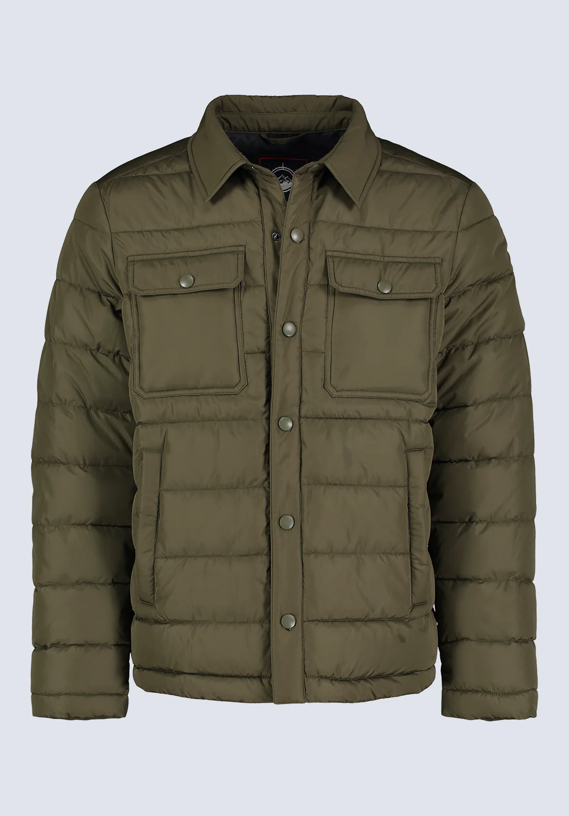 Aiden Men's Quilted Button-Front Jacket, Green - OBMFJ001 - Image 6