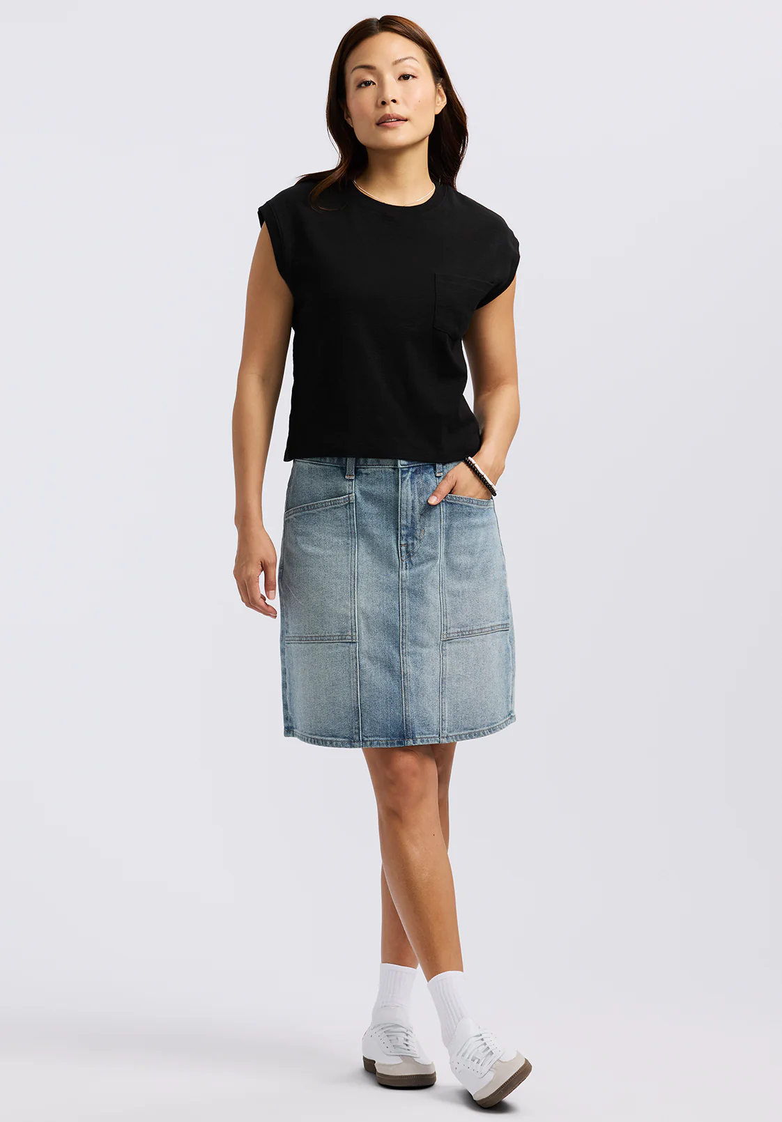 Amandine Women's Cap-Sleeve Crop Top, Black - KT0196P - Image 4
