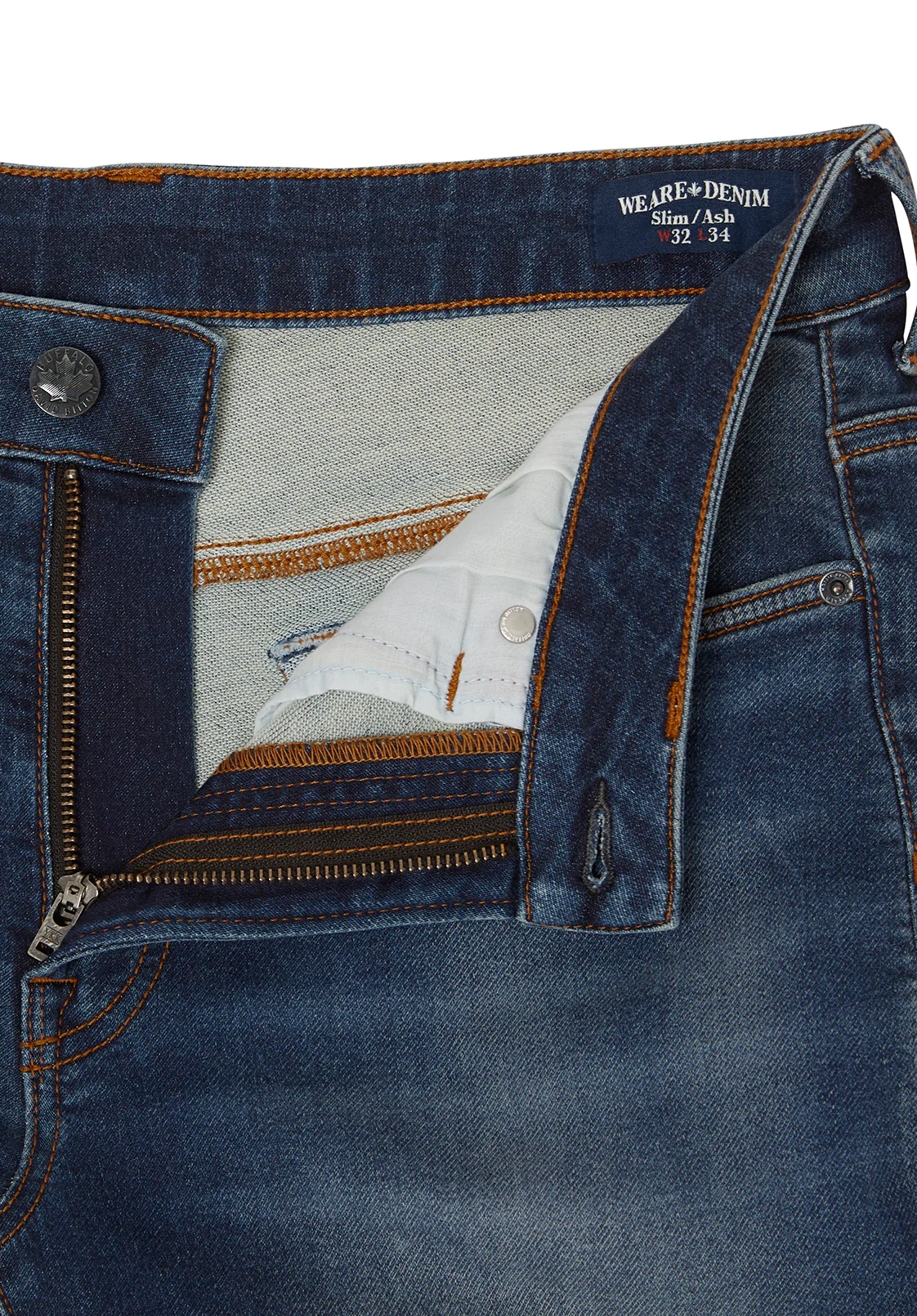 Slim Ash Men's Freedom Flex Jeans, Dark Sanded Blue - BM22920 - Image 7