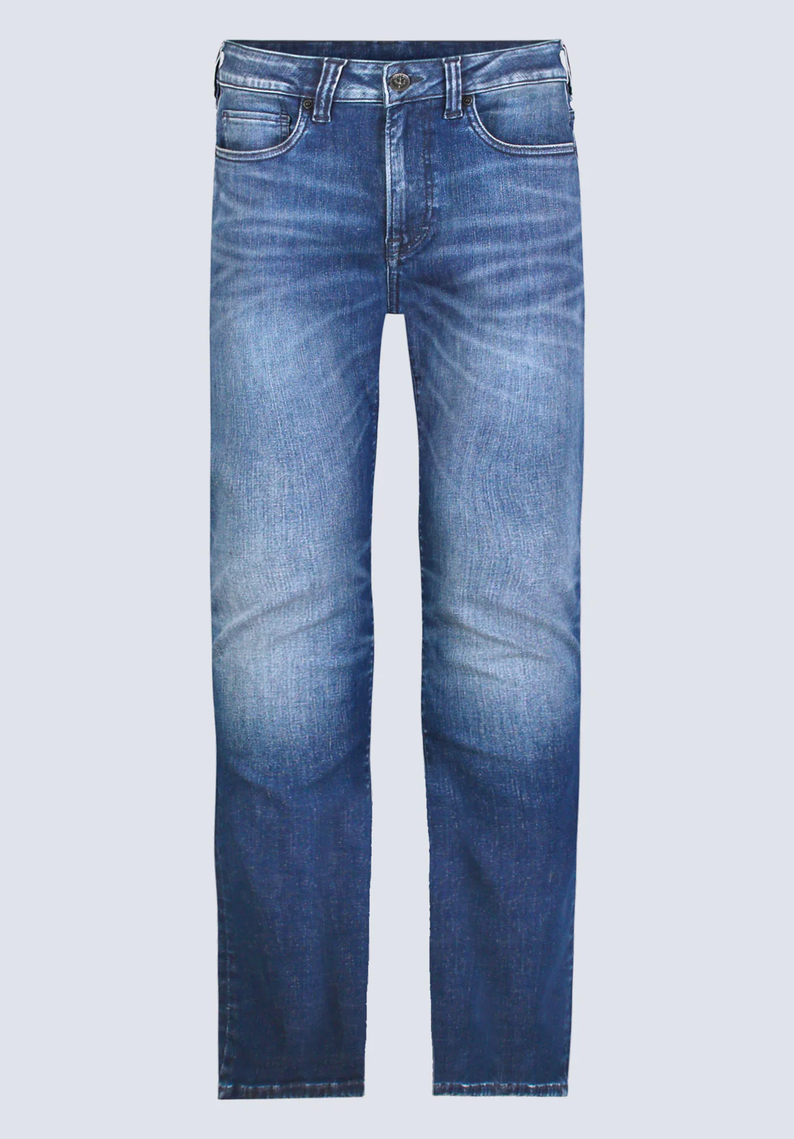 Slim Ash Men's Crinkled and Worn Jeans, Indigo - BM26008 - Image 6