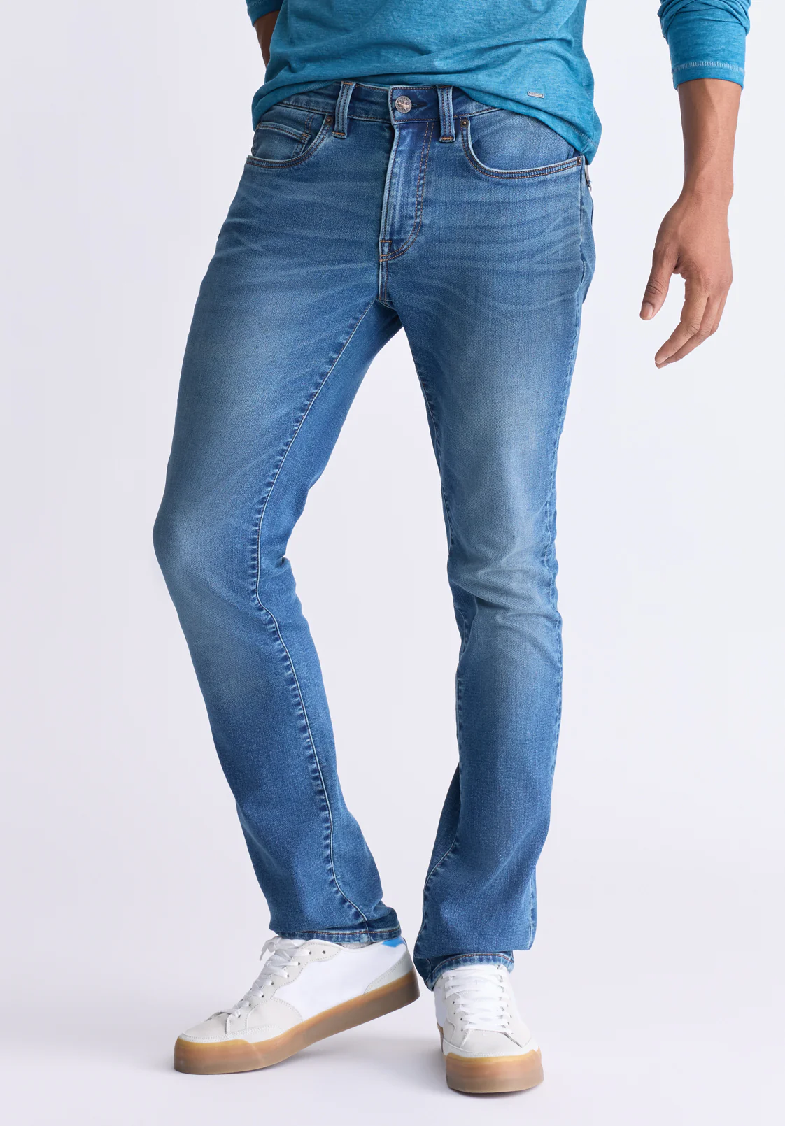Slim Ash Men's Freedom Flex Jeans, Authentic Washed Indigo - BM26017 - Image 3