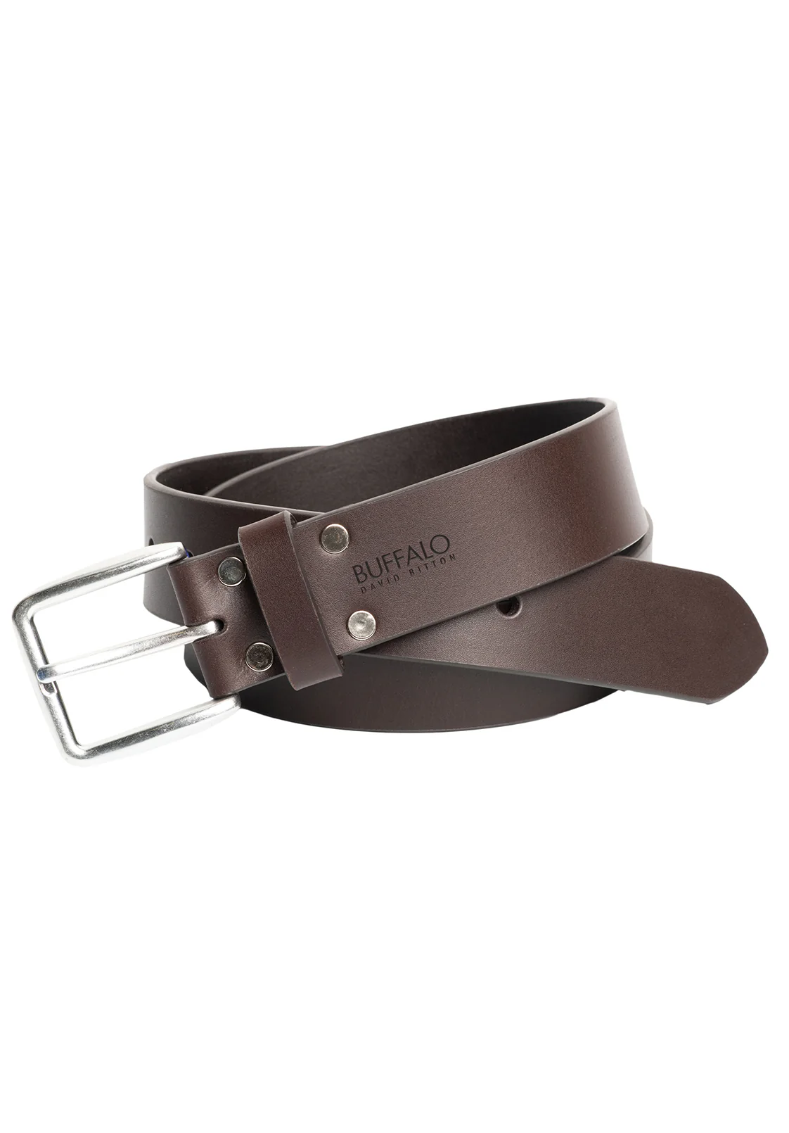 Smooth Full Grain Brown Buffalo Leather Belt - BB1001C13