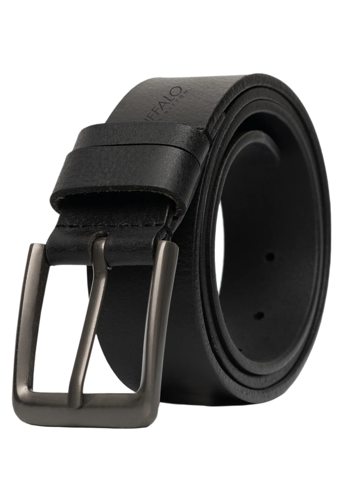 Full Grain Black Buffalo Leather Belt - BB1003C04 - Image 2