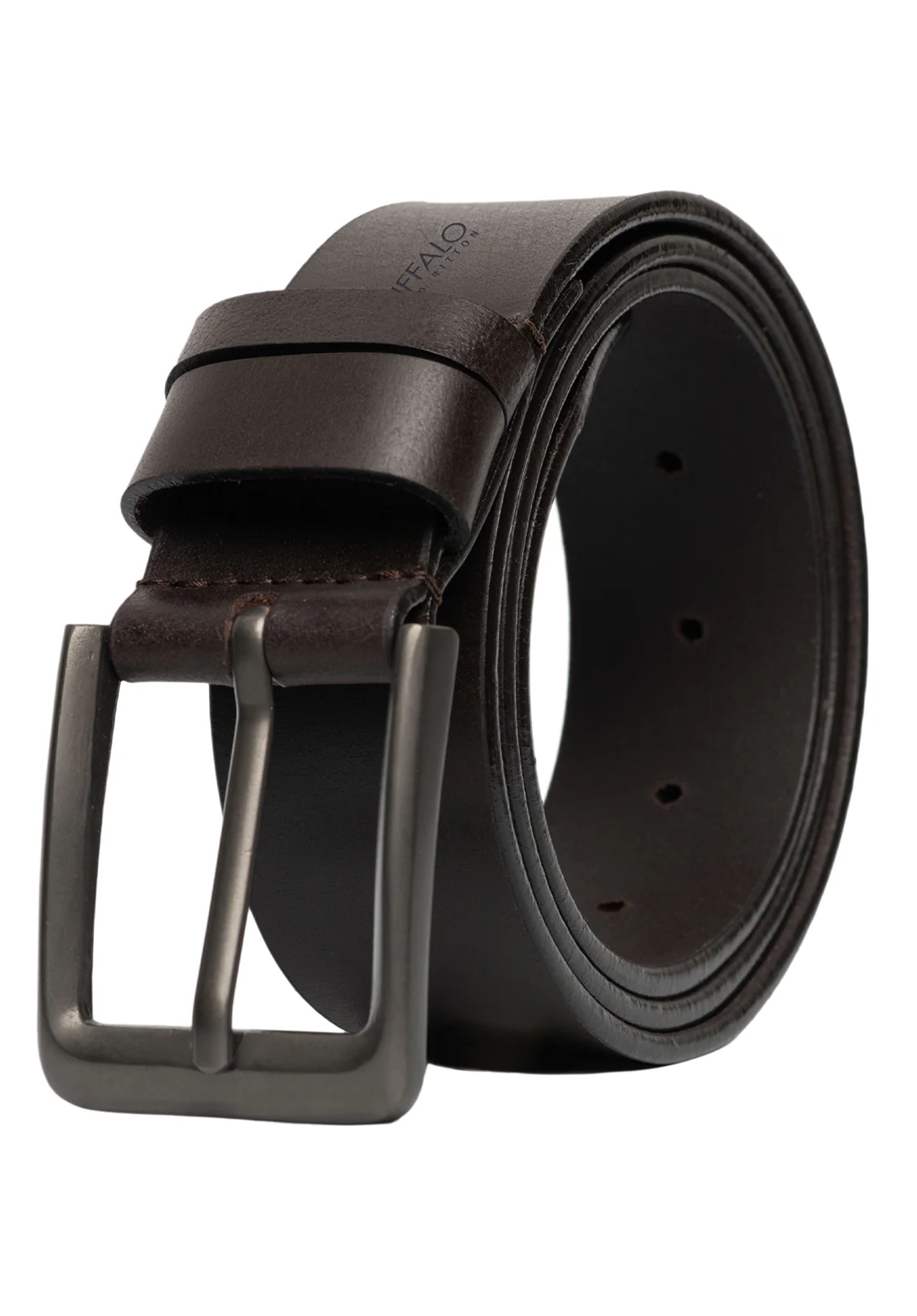 Full Grain Brown Buffalo Leather Belt - BB1003C13 - Image 2