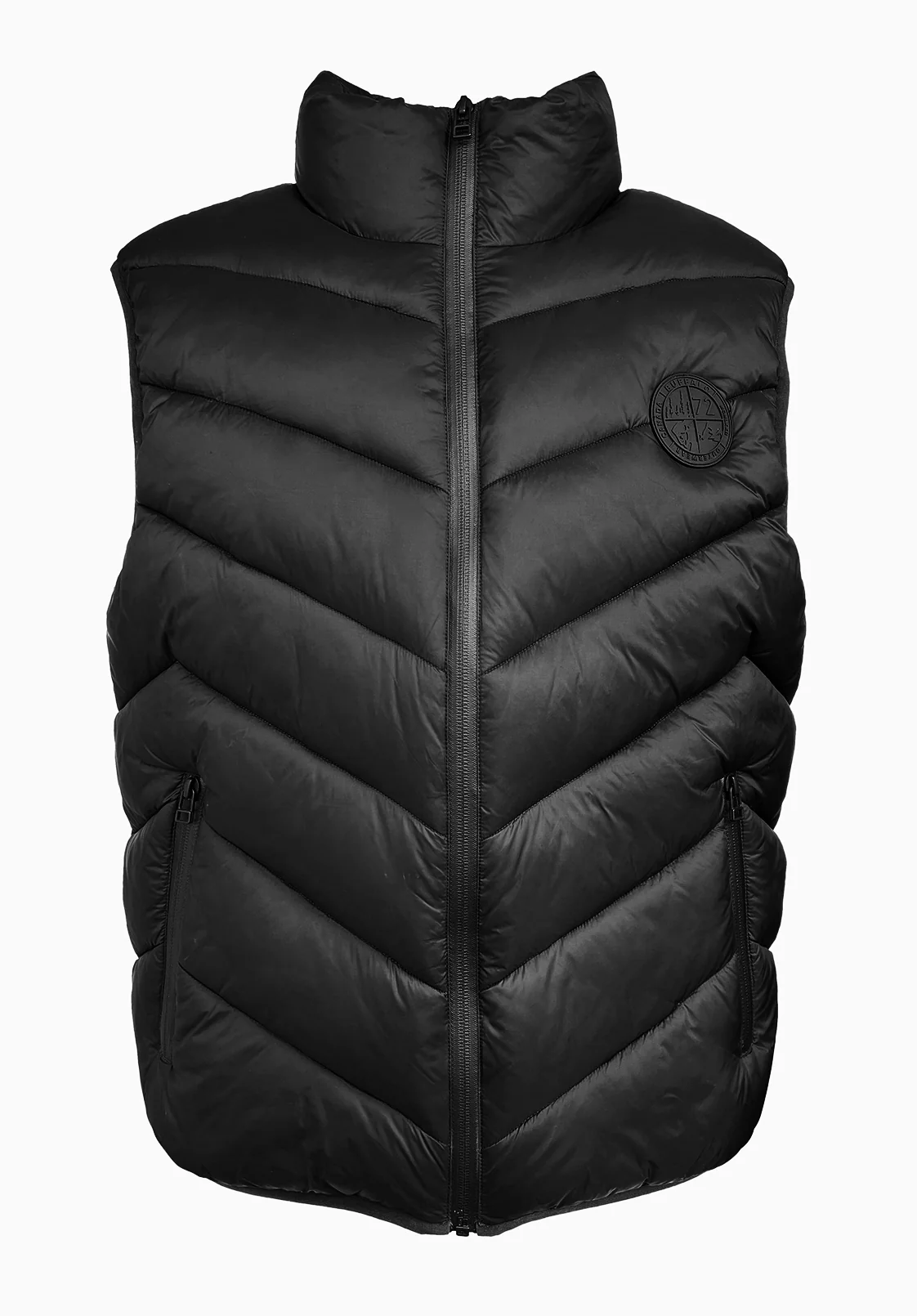 Davies Men's Puffer Vest, Black - OBMEF007 - Image 6