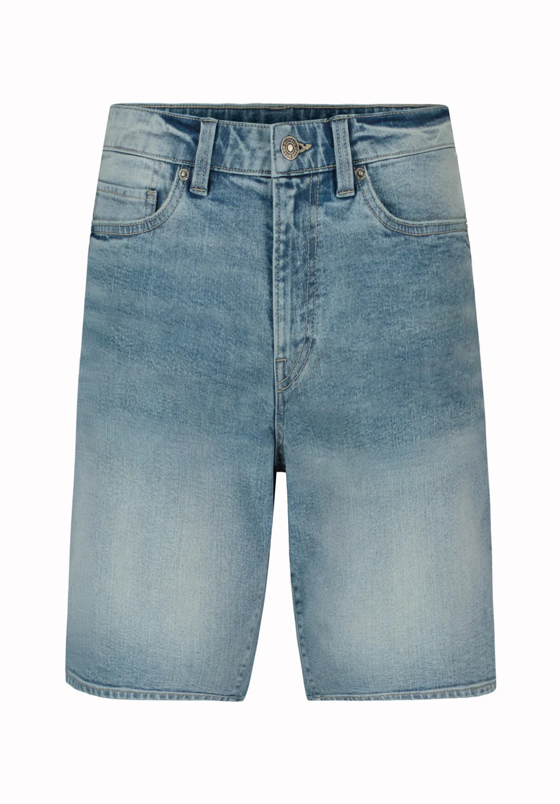 Relaxed Straight Dean Men's Denim Shorts, Authentic Worn - BM22952 - Image 5