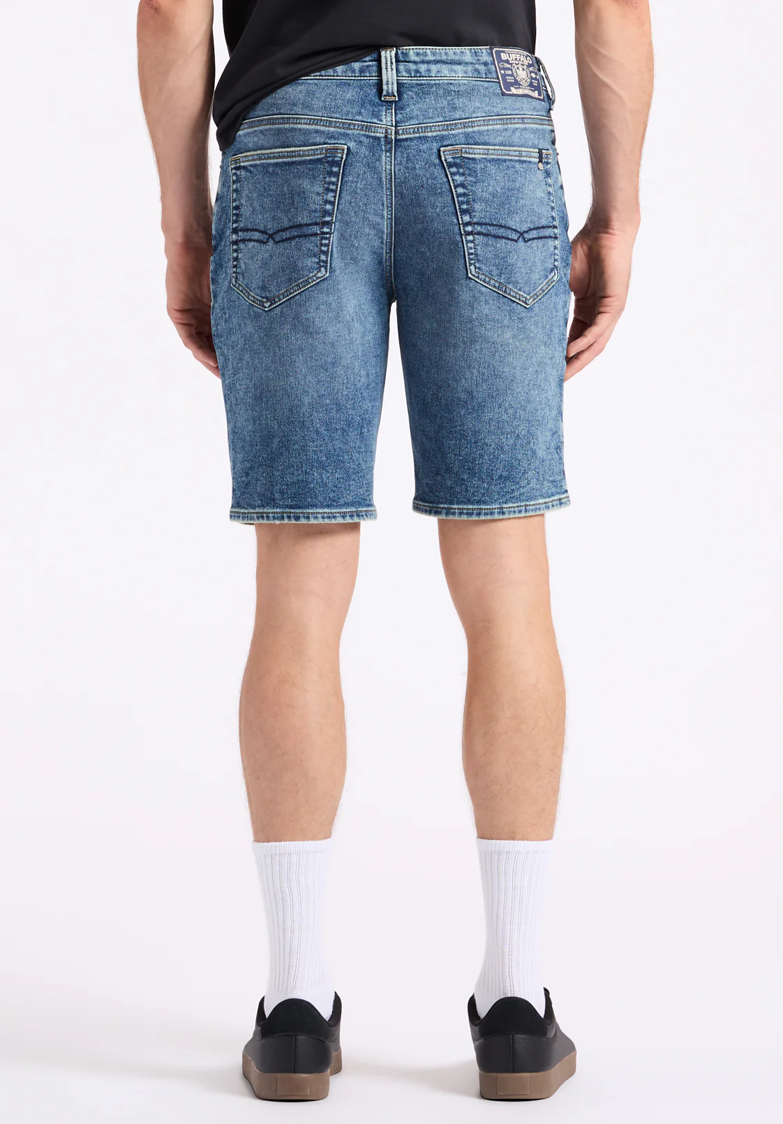 Relaxed Straight Dean Men's Freedom Flex Shorts, Sanded Vintage Indigo - BM26066 - Image 3