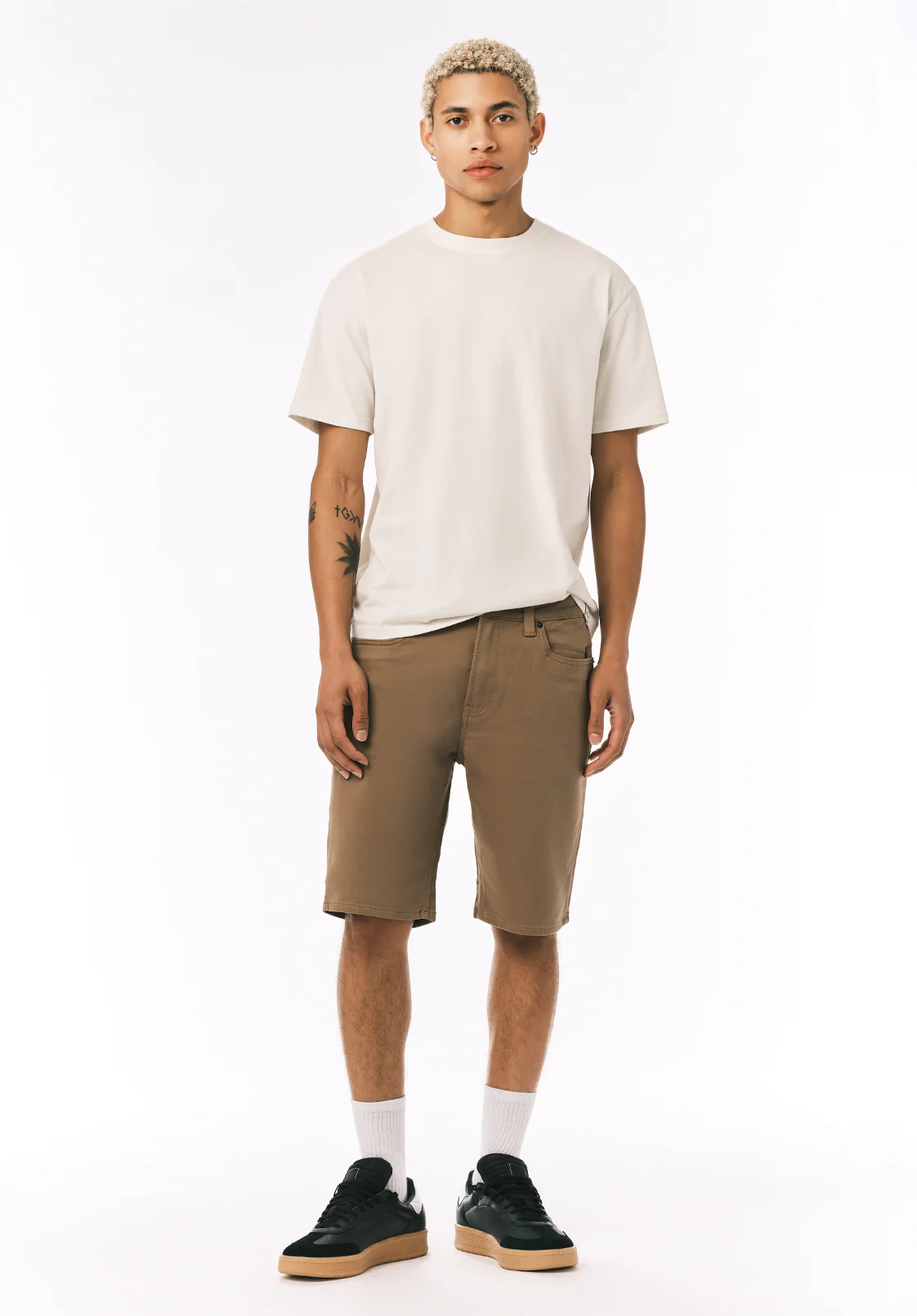 Relaxed Straight Dean Men's Freedom Flex Shorts, Dark Beige - BM26067 - Image 4