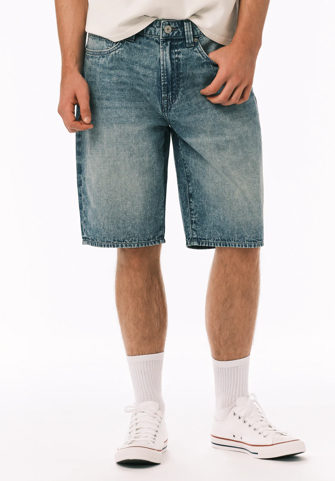 Dean Men’s Relaxed Straight Denim Short, Sanded And Vintage - BM26204