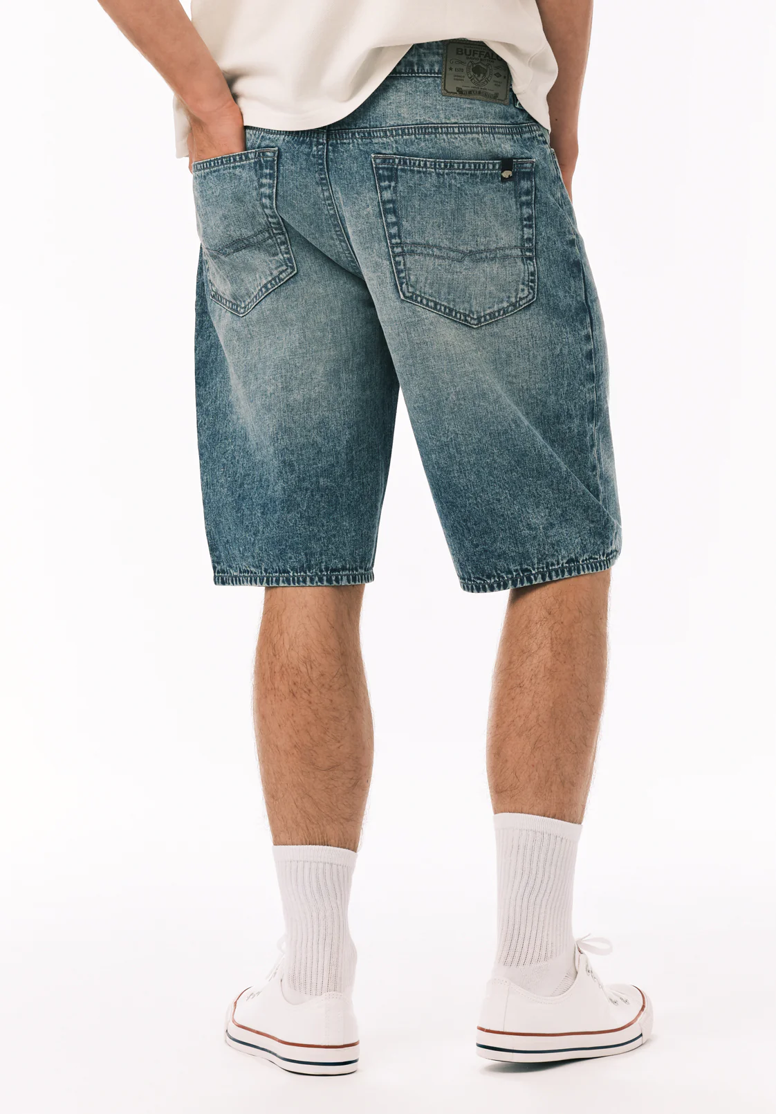 Dean Men’s Relaxed Straight Denim Short, Sanded And Vintage - BM26204 - Image 2