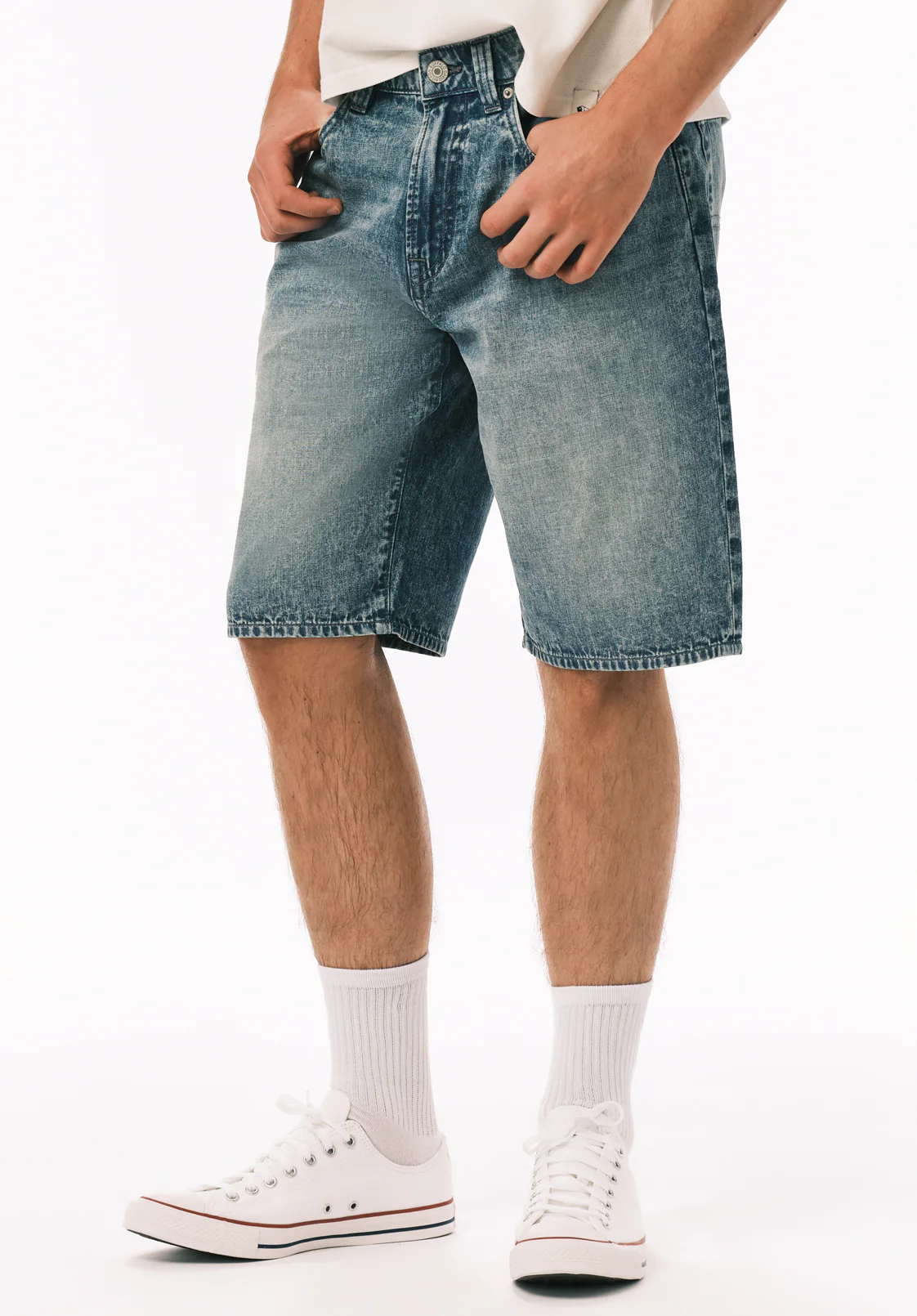 Dean Men’s Relaxed Straight Denim Short, Sanded And Vintage - BM26204 - Image 3