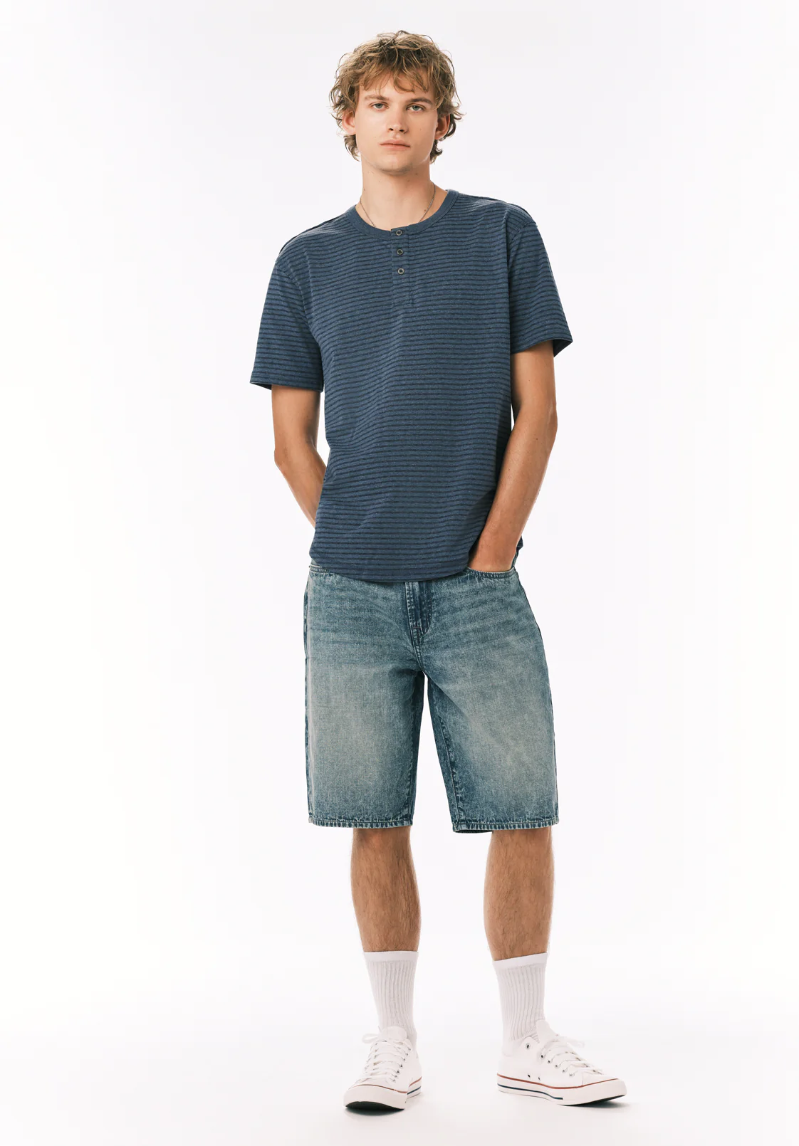Dean Men’s Relaxed Straight Denim Short, Sanded And Vintage - BM26204 - Image 4