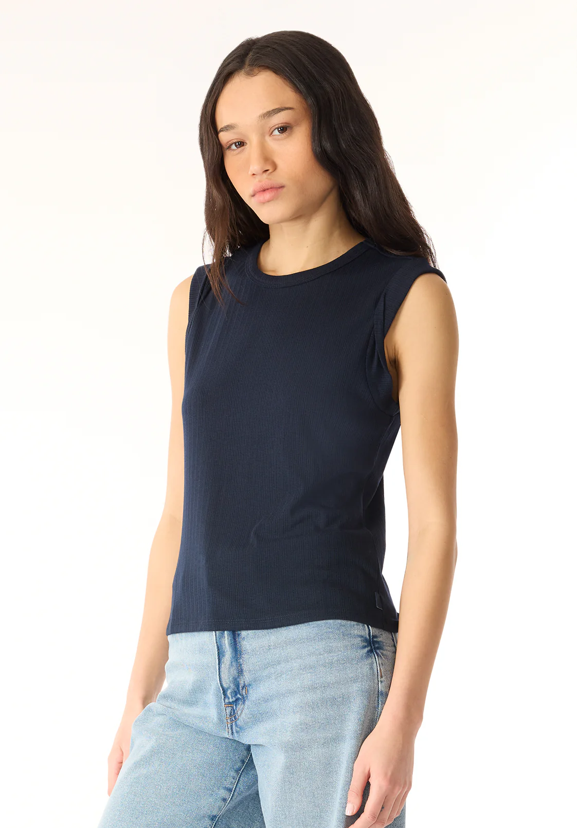 Elayne Women’s Sleeveless Top, Navy - KT0191P - Image 2
