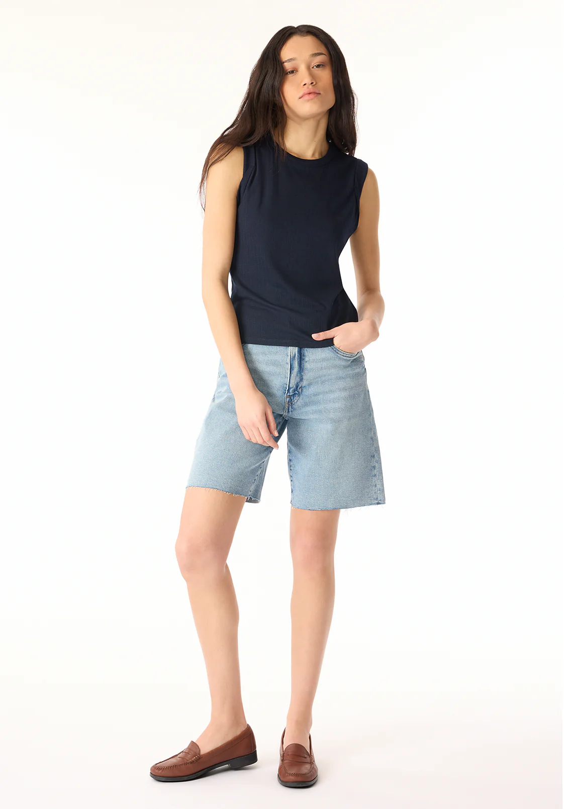 Elayne Women’s Sleeveless Top, Navy - KT0191P - Image 4
