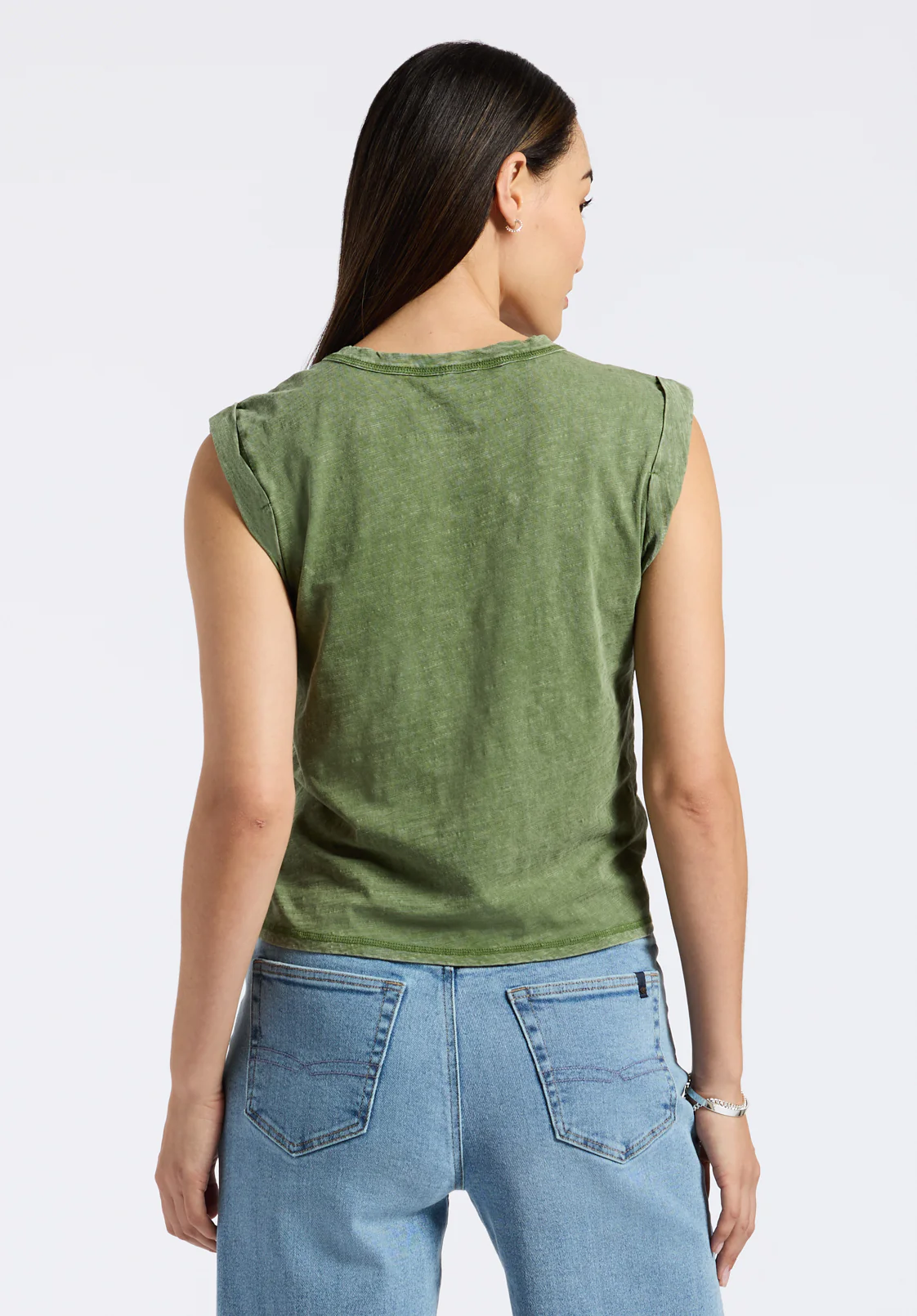 Elayne Women’s Sleeveless Top, Bronze Green - KT0230P - Image 2