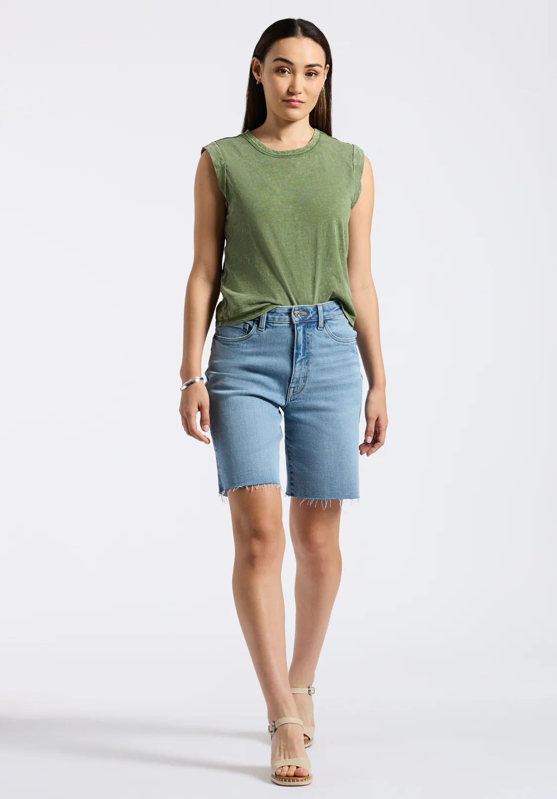 Elayne Women’s Sleeveless Top, Bronze Green - KT0230P - Image 3
