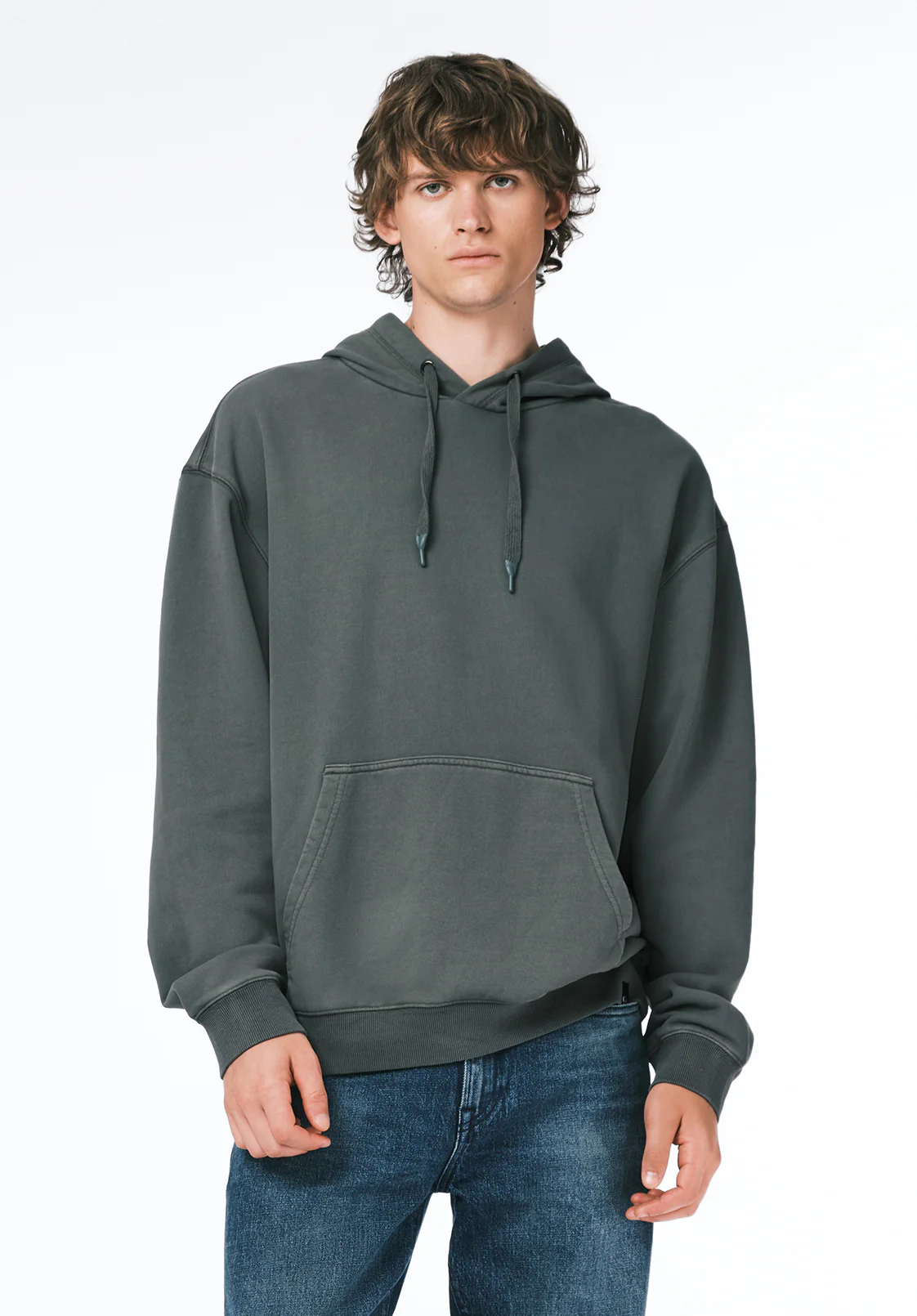 Finley Men's Relaxed Hooded Sweatshirt, Dark Forest - BM24741