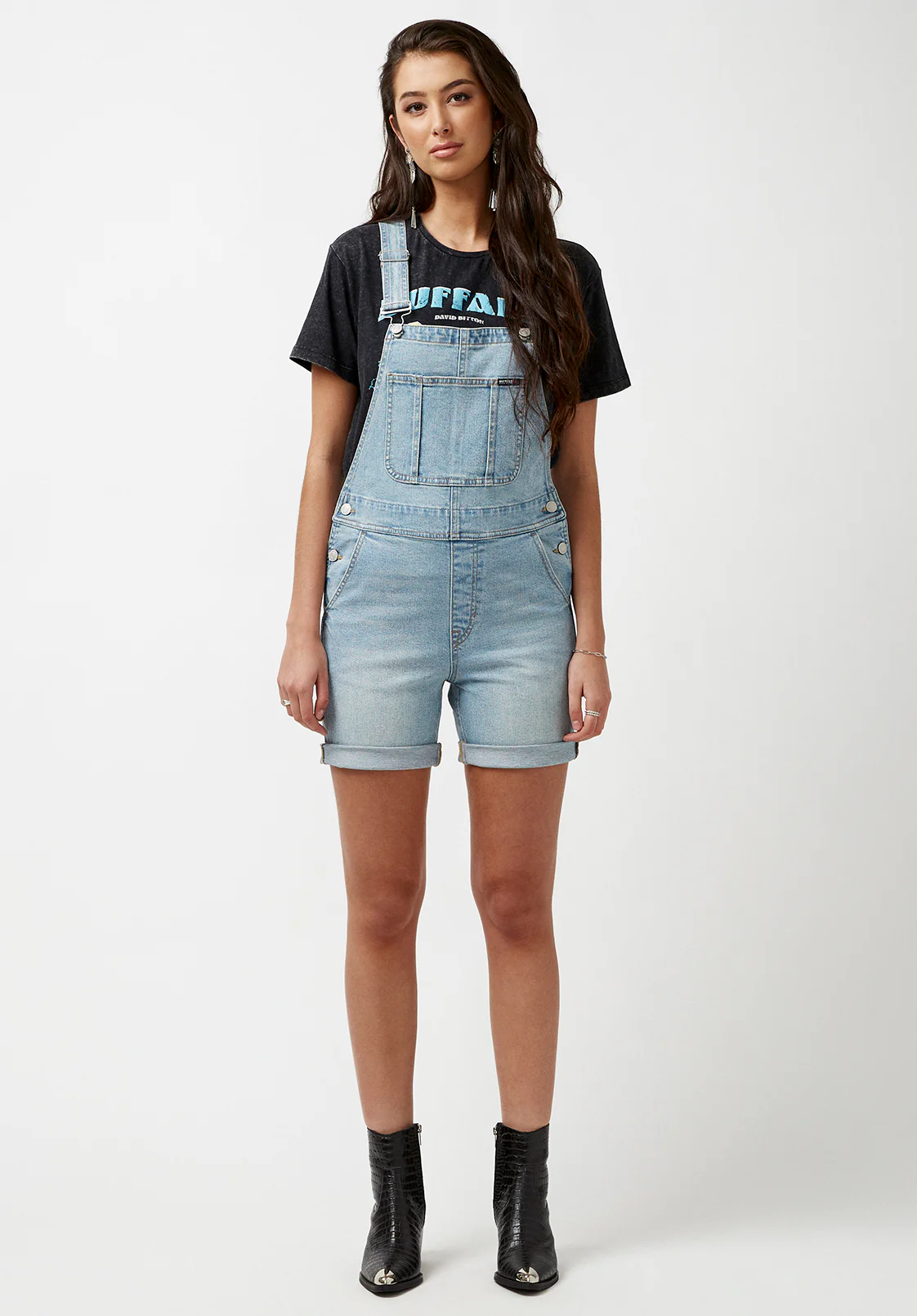 Holly Women's Vintage Overalls Shorts - BL15881 - Image 7