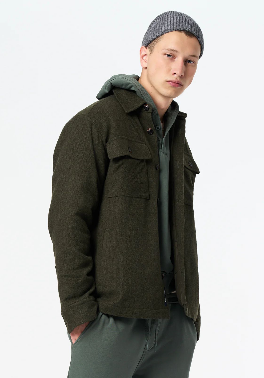 Jace Men's Shacket, Fern - BM24719 - Image 2