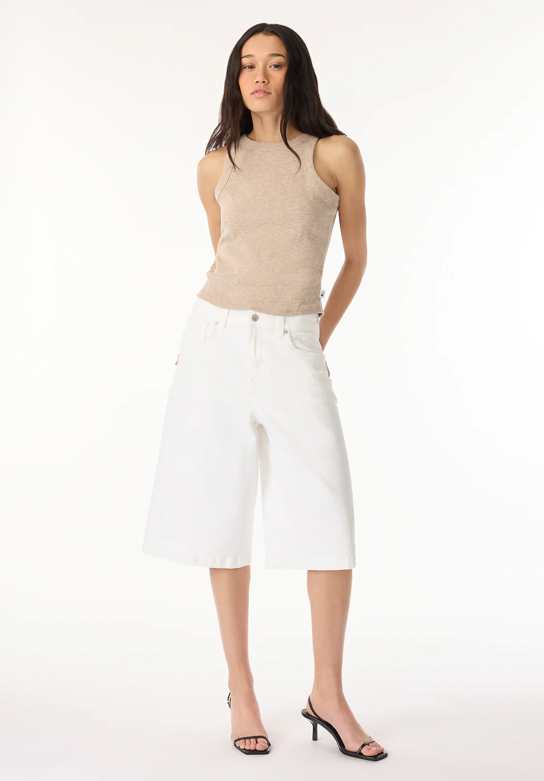 Jackie Women's Jorts, White - BL16074 - Image 4