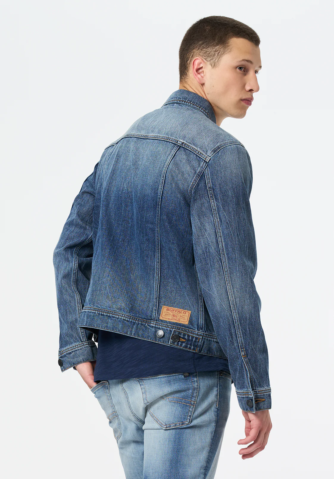 Joe Men's Denim Jacket, Veined and Sanded - BM26109 - Image 3