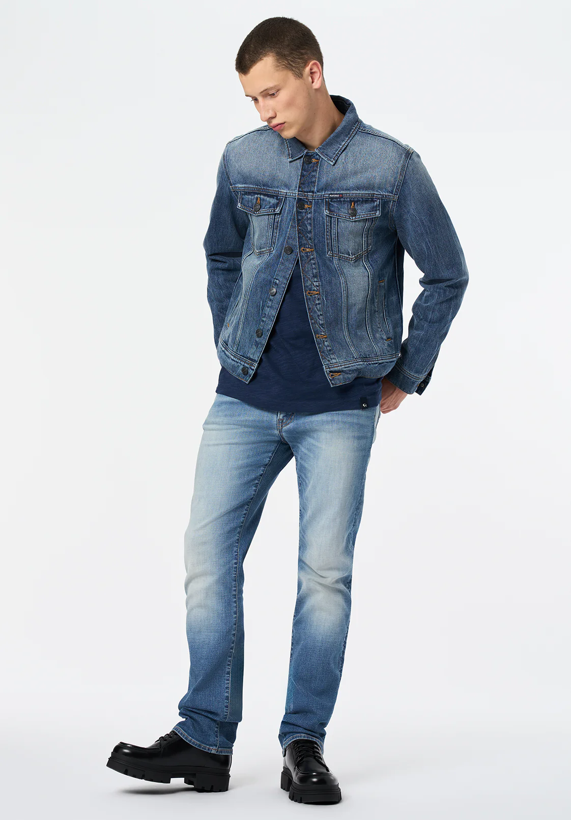 Joe Men's Denim Jacket, Veined and Sanded - BM26109 - Image 4