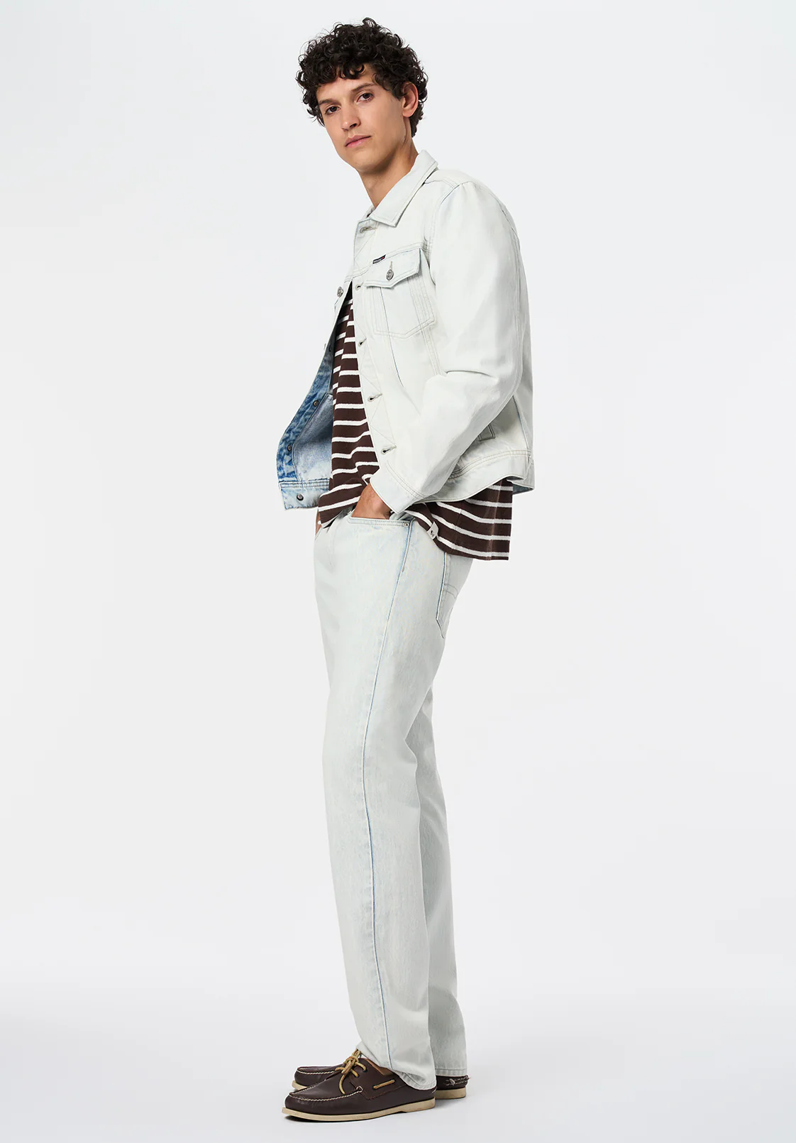Joe Men's Denim Jacket, Bleached and Contrasted - BM26126 - Image 4