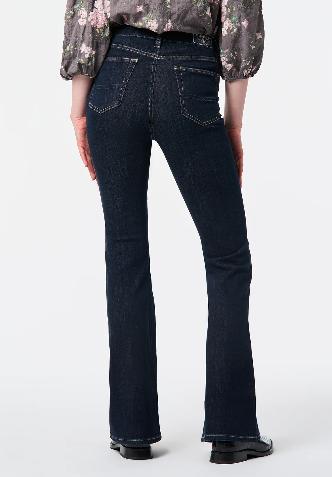 High Rise Flare Joplin Women's Jeans, Indigo - BL16053 - Image 3