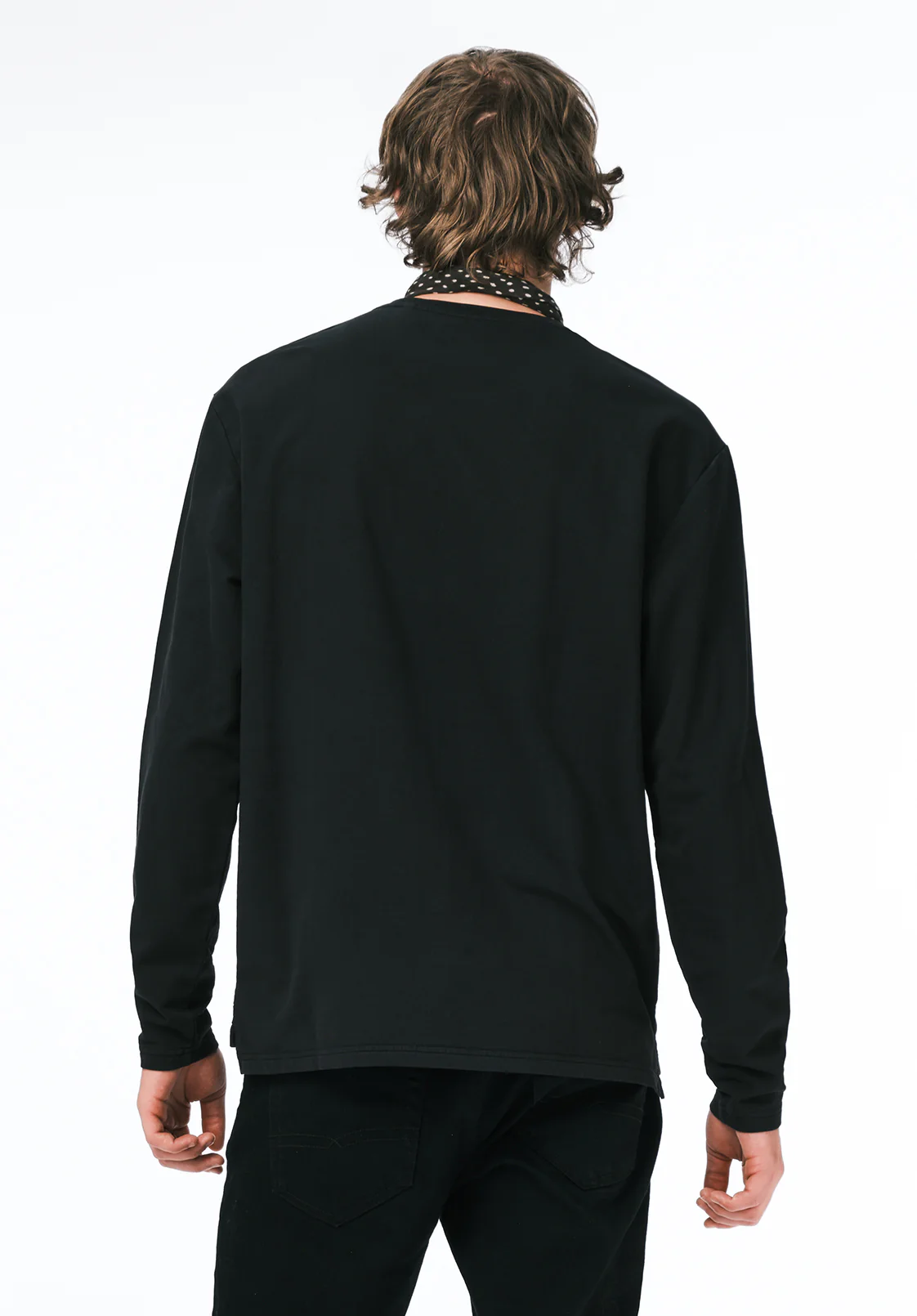 Kade Men's Long Sleeve Relaxed Pocket Top, Black - BM24667 - Image 3