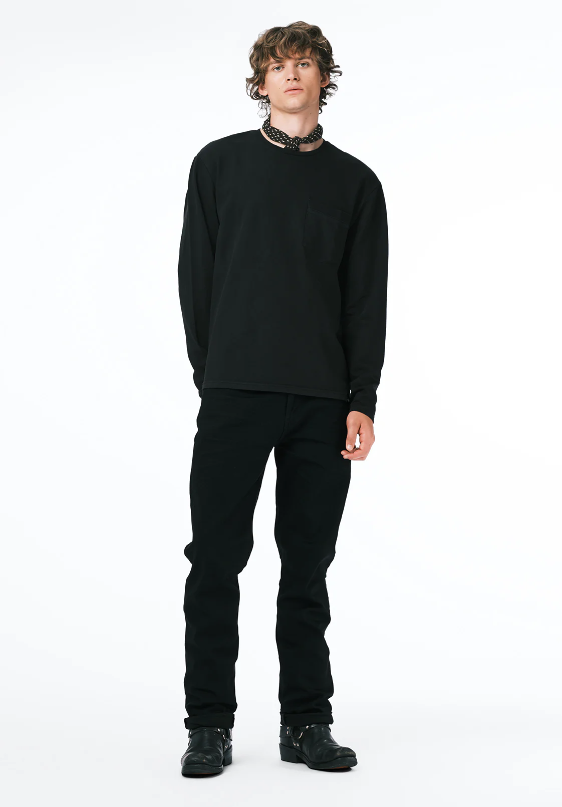 Kade Men's Long Sleeve Relaxed Pocket Top, Black - BM24667 - Image 4