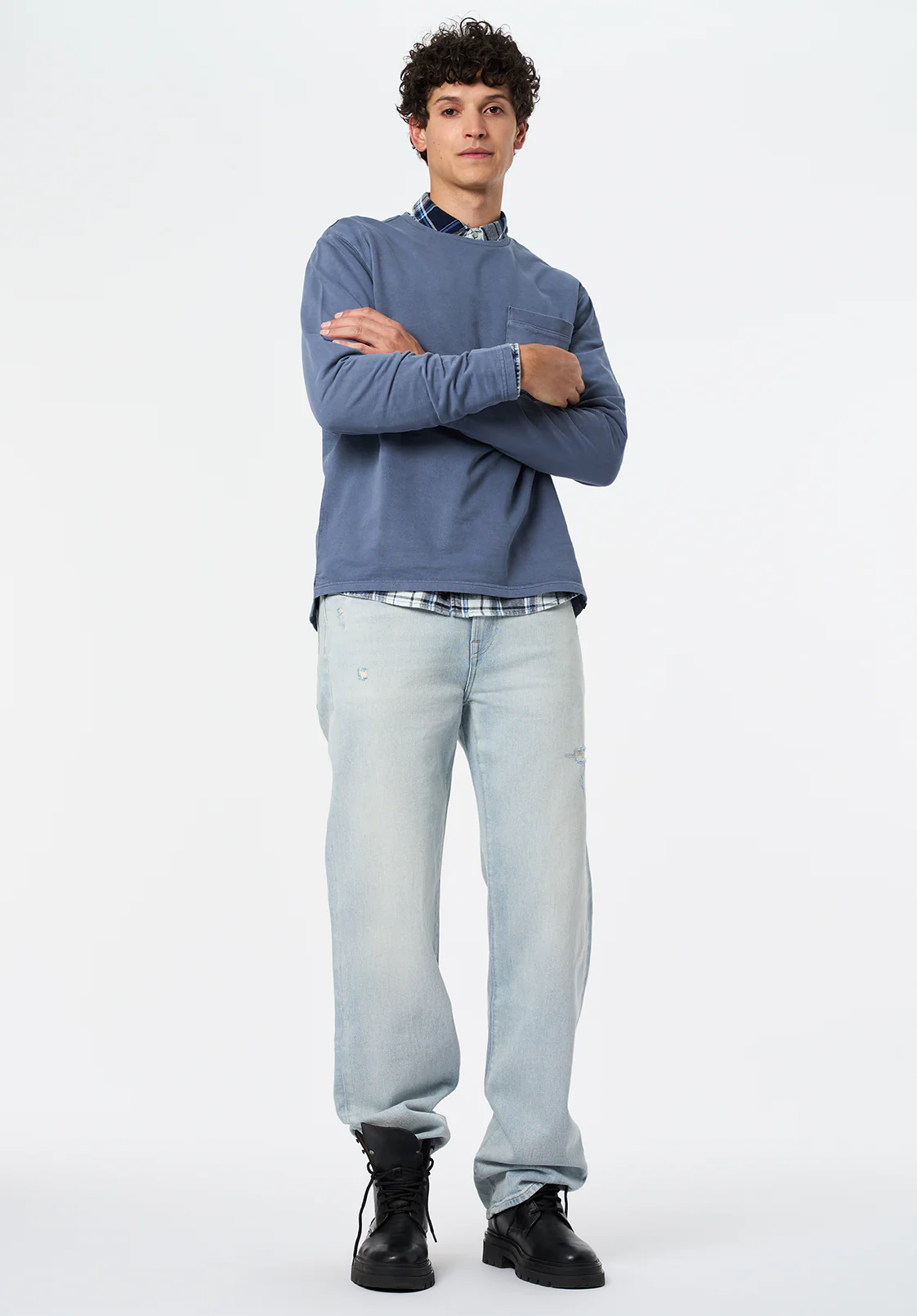 Kade Men's Long Sleeve Relaxed Pocket Top, Mirage - BM24667 - Image 4