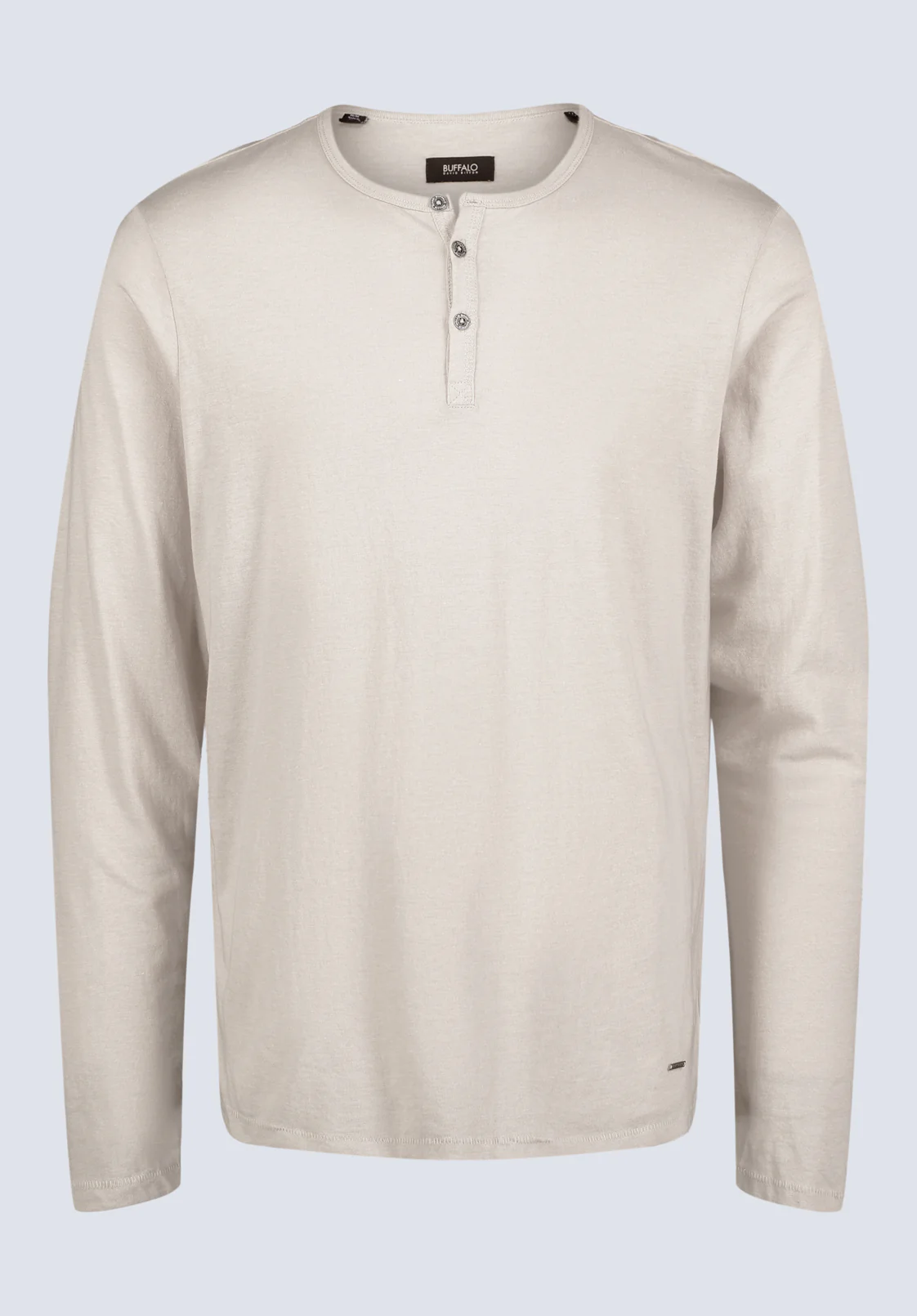 Kaduk Men's Long-Sleeve Burnout Henley Top, Irish Cream - BM24237 - Image 6