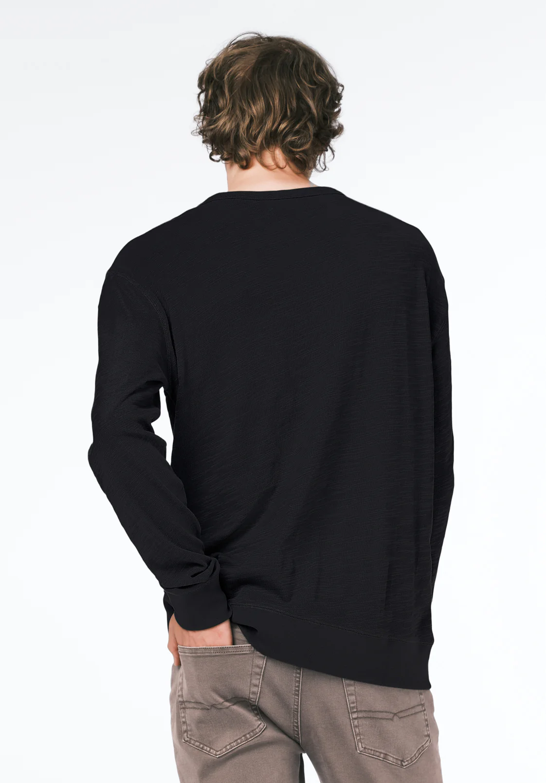 Kalder Men's Long-Sleeve Relaxed Top, Black - BM24740 - Image 3