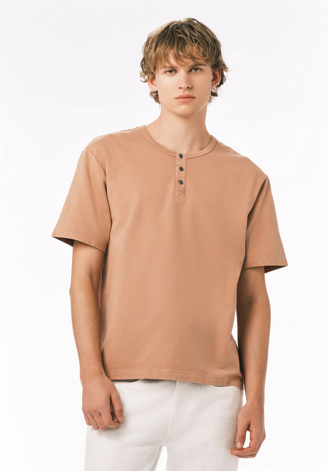Kandor Men’s Short Sleeve Henley, Roebuck - BM24782