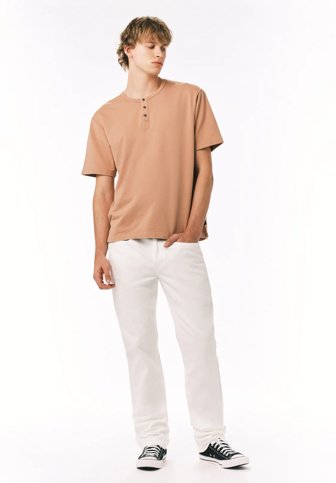 Kandor Men’s Short Sleeve Henley, Roebuck - BM24782 - Image 3