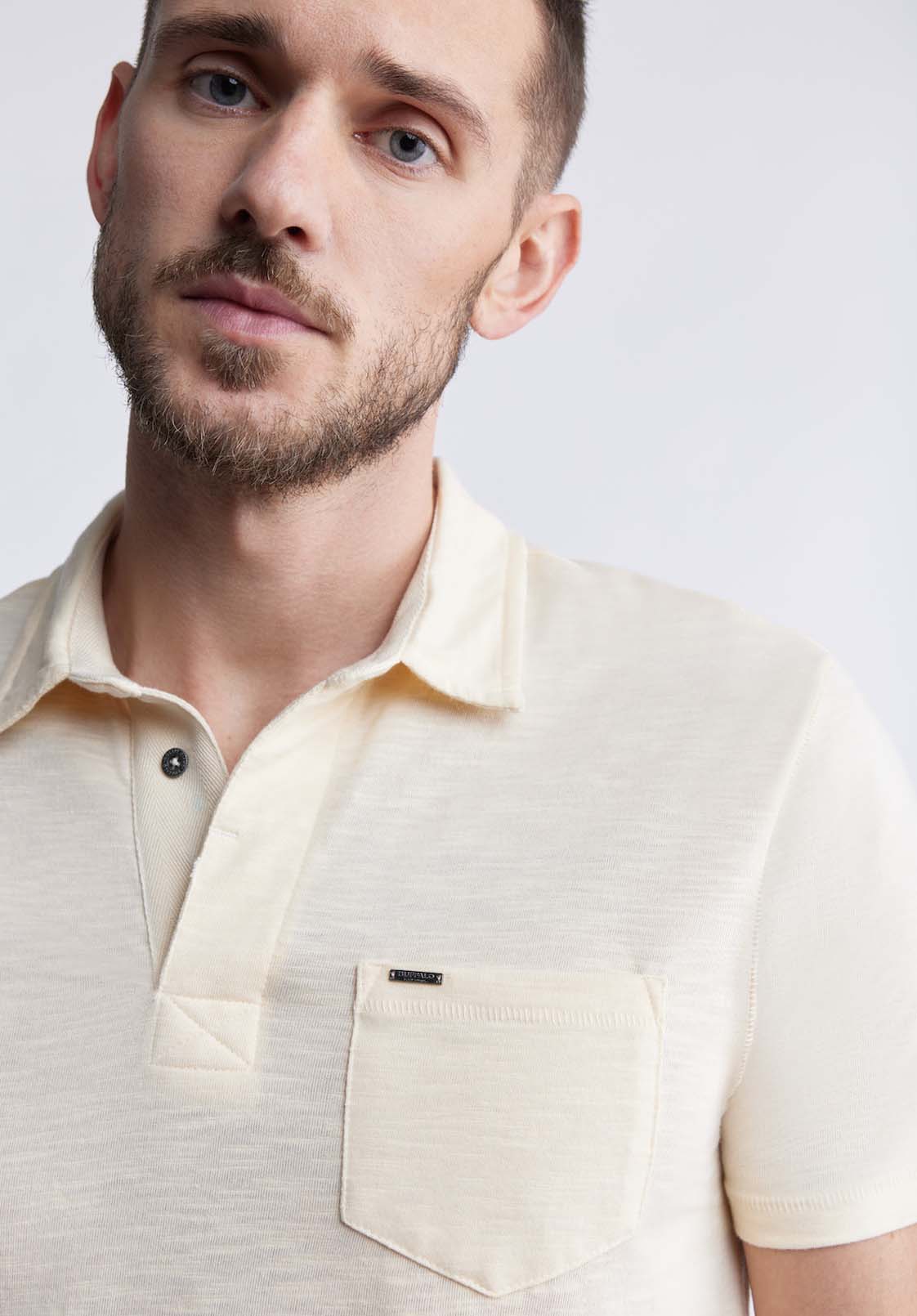 Kasper Men's Short-Sleeve Polo in White - BM24233 - Image 3