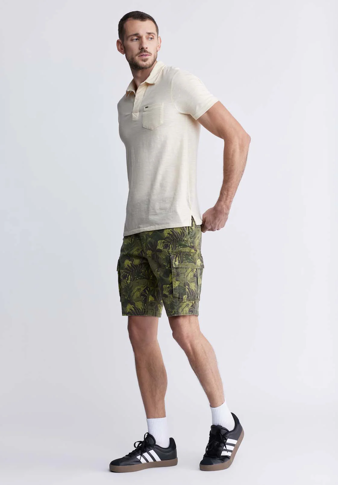 Kasper Men's Short-Sleeve Polo in White - BM24233 - Image 5