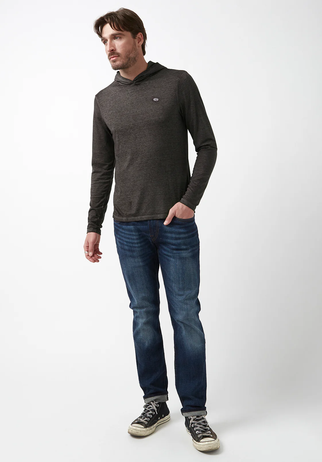 Kathim Men’s Long-Sleeve Top in Black - BM24051 - Image 4