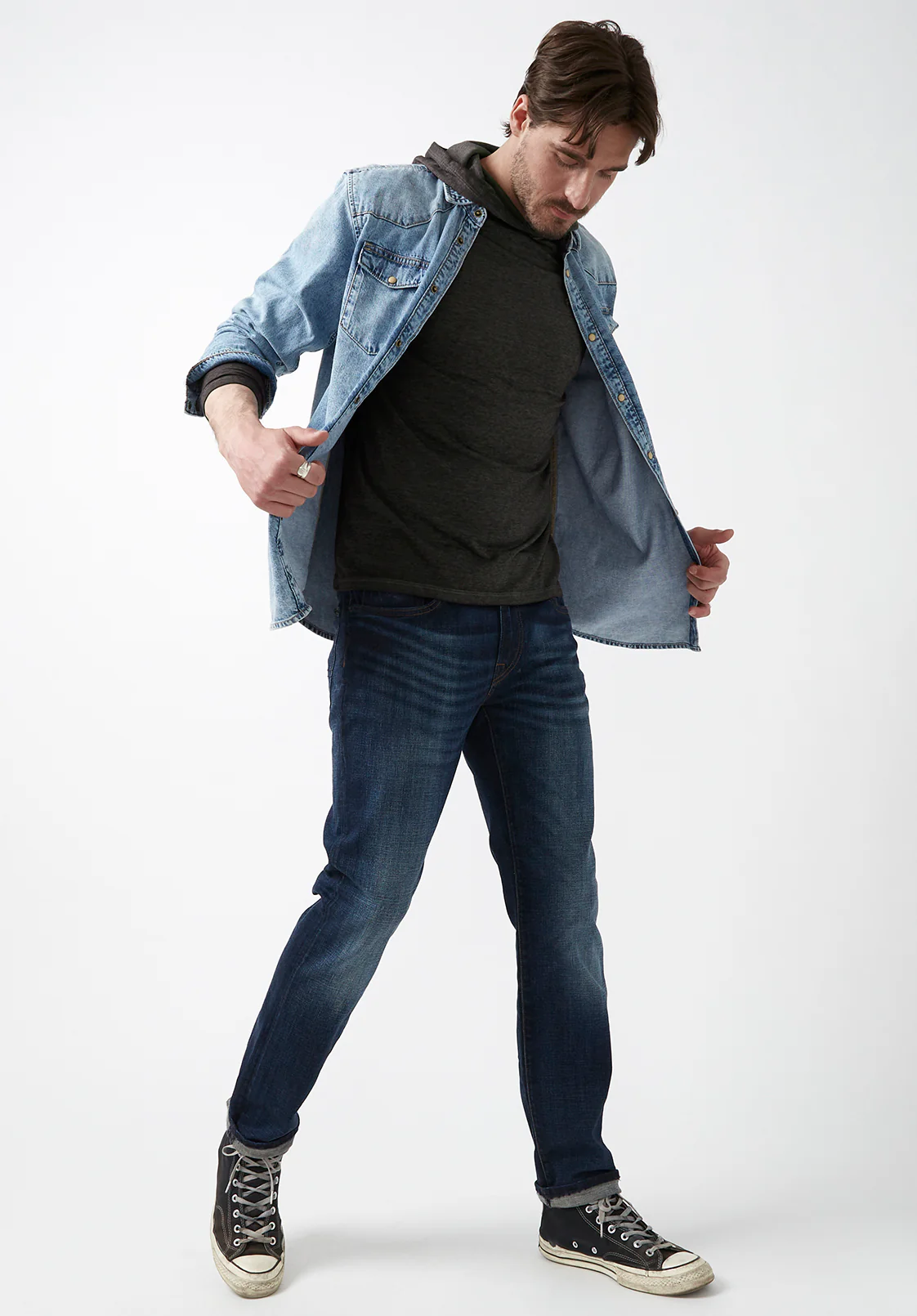Kathim Men’s Long-Sleeve Top in Black - BM24051 - Image 7