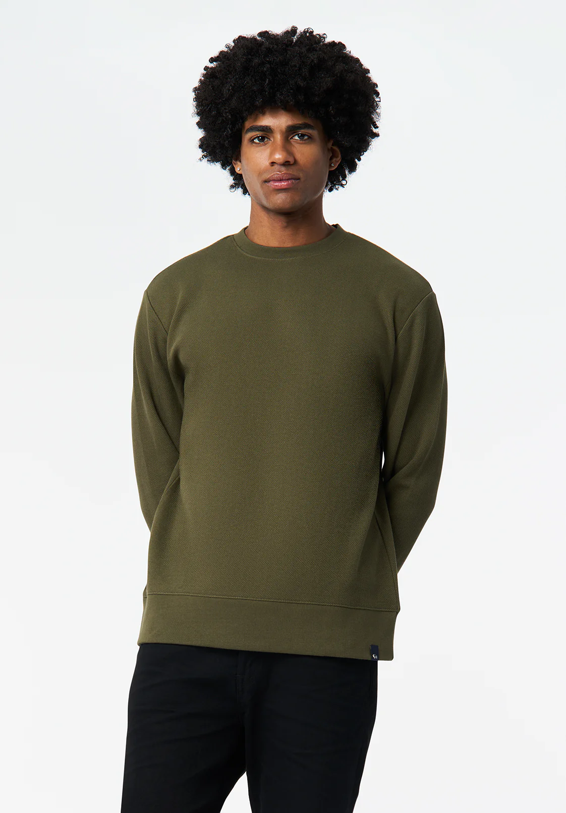 Kaya Men's Relaxed Crewneck Sweatshirt, Fern - BM24671