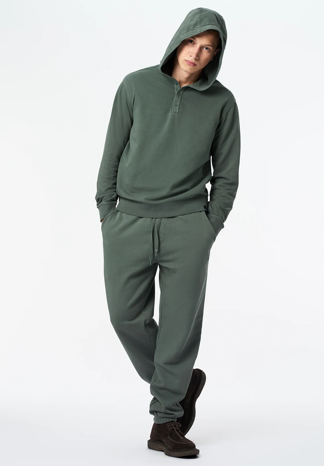 Kaye Men's Relaxed Pullover Hoodie, Dark Forest - BM24675 - Image 4
