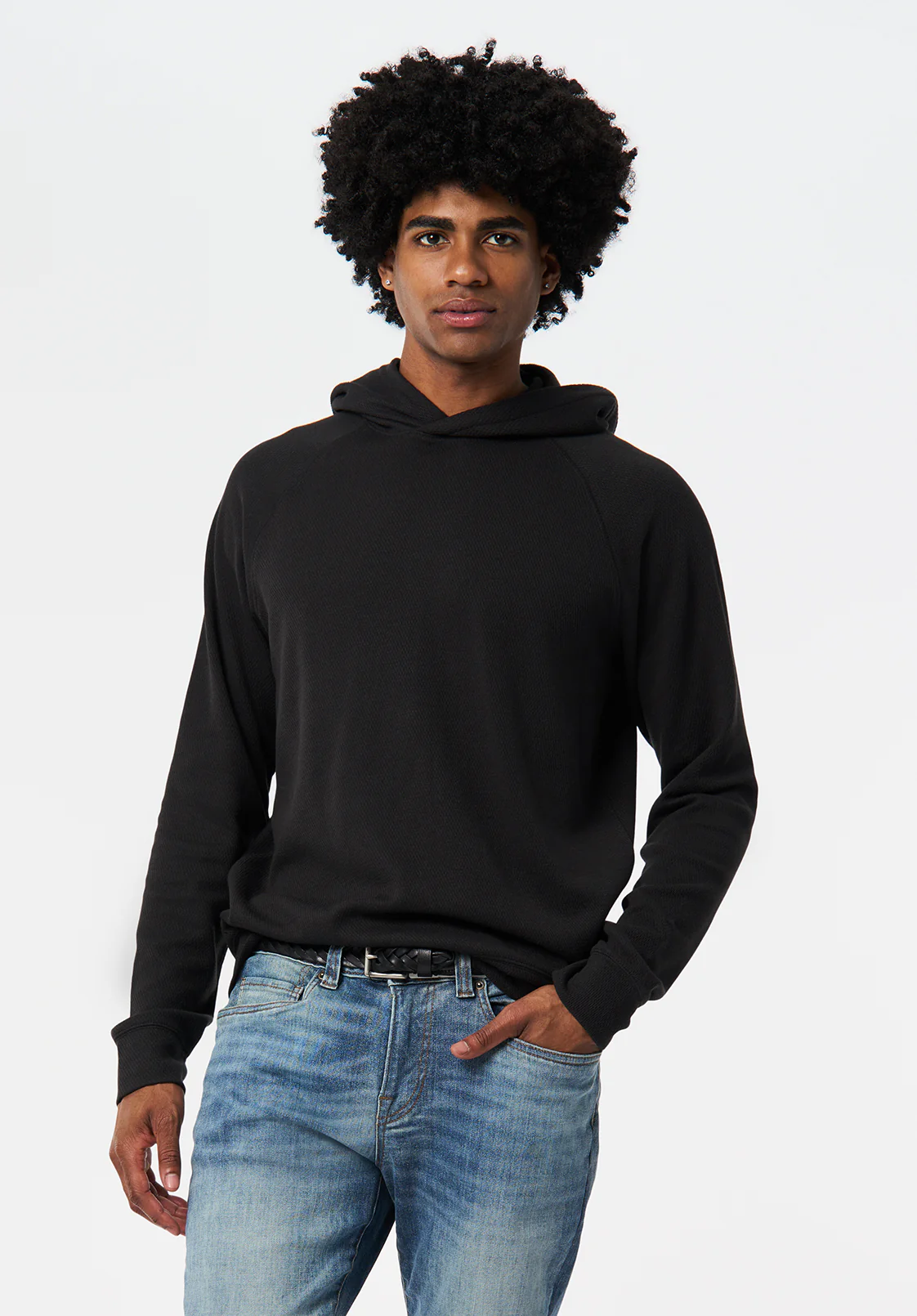 Kimber Men's Relaxed Hooded Sweatshirt, Black - BM24668