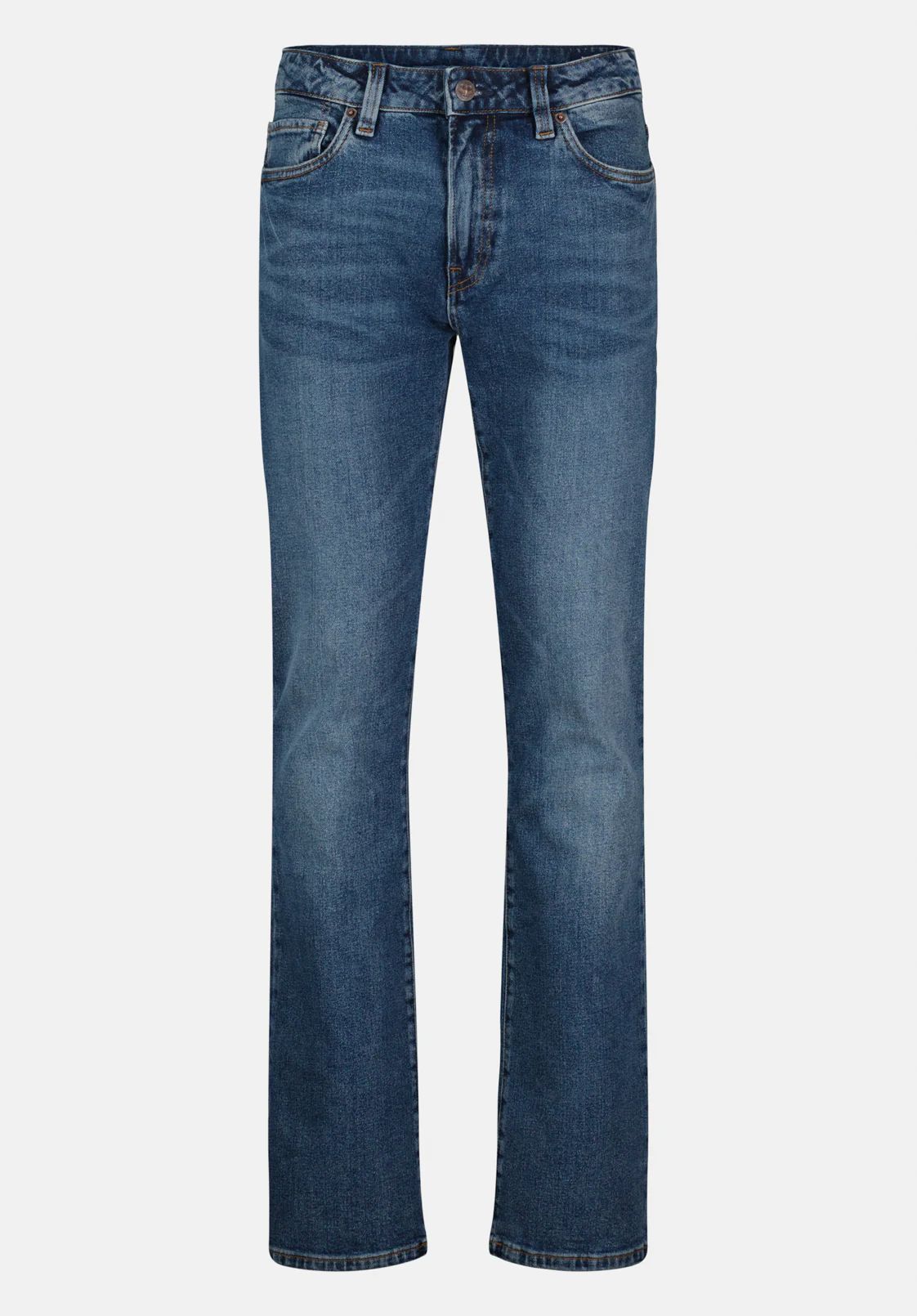 Slim Boot King Men's Jeans, Creased and Sanded Indigo - BM26033 - Image 5