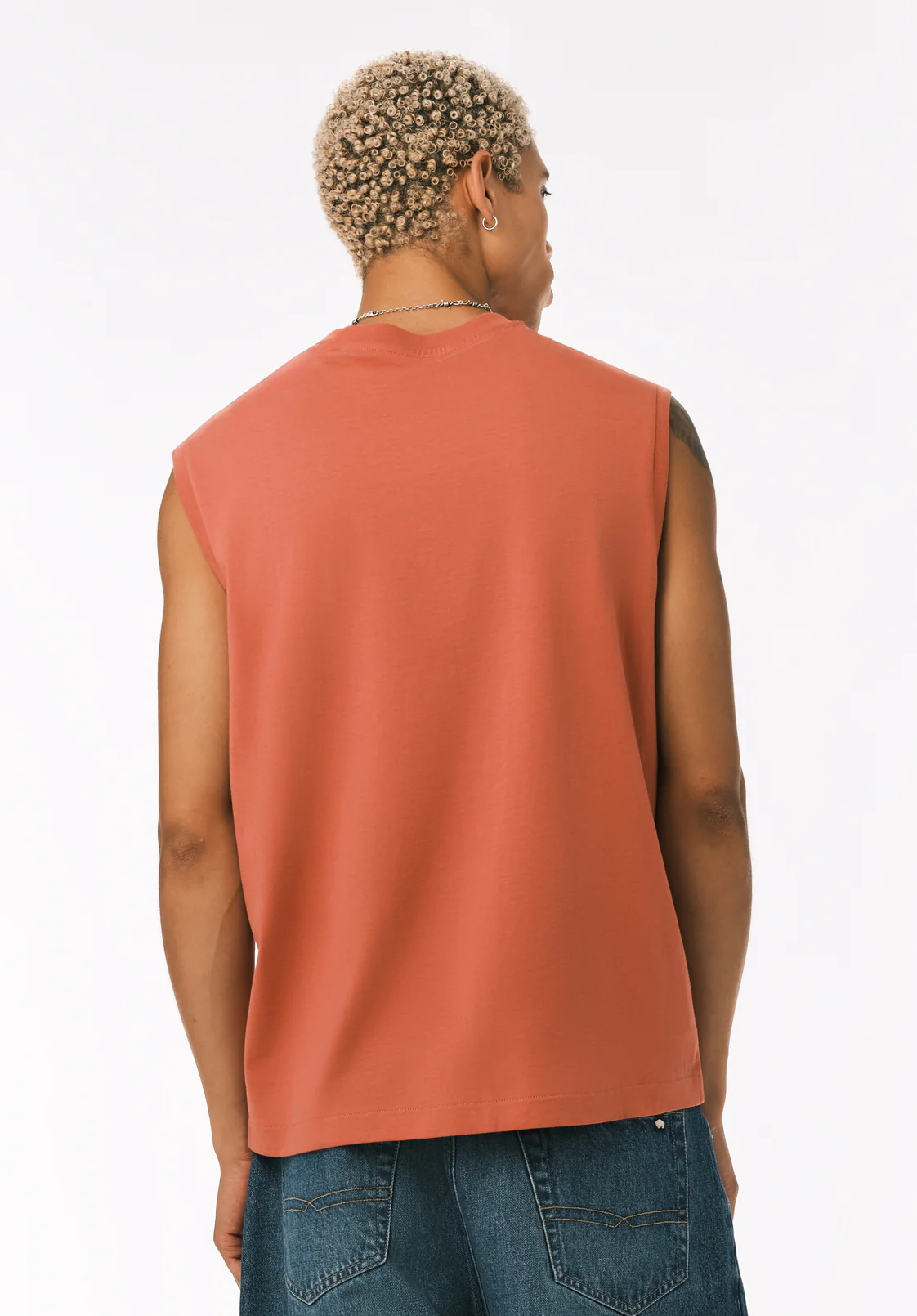 Kingster Men's Relaxed Fit Jersey Tank, Mineral Red - BM24601 - Image 5