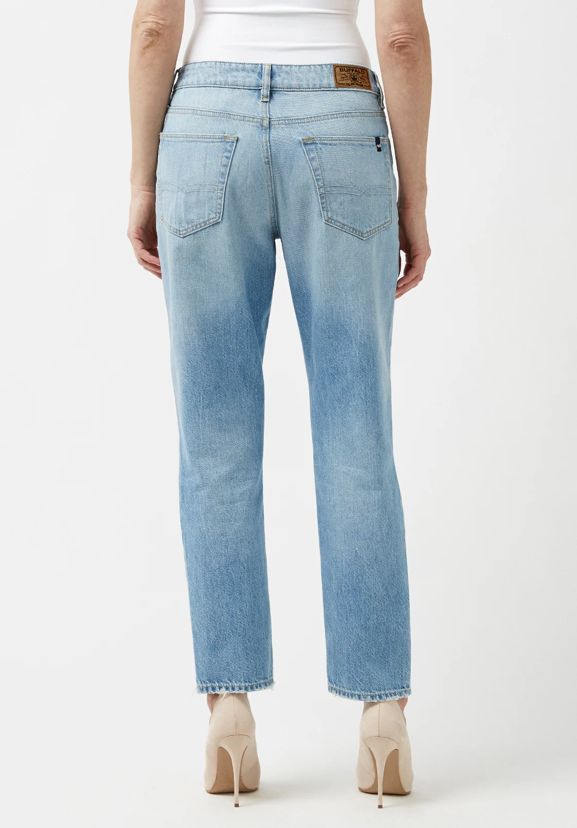 Relaxed Boyfriend Madison Women's Jeans Distressed Blue - BL15871 - Image 7