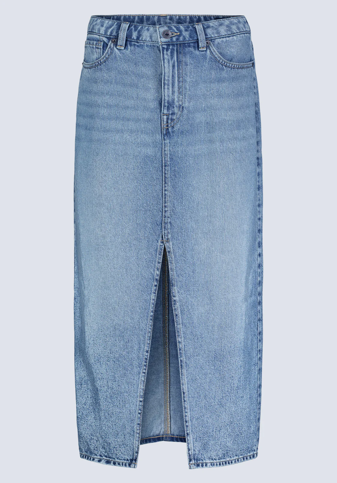 High Rise Samantha Women's Denim Skirt, Mid Blue Sanded - BL16008 - Image 7