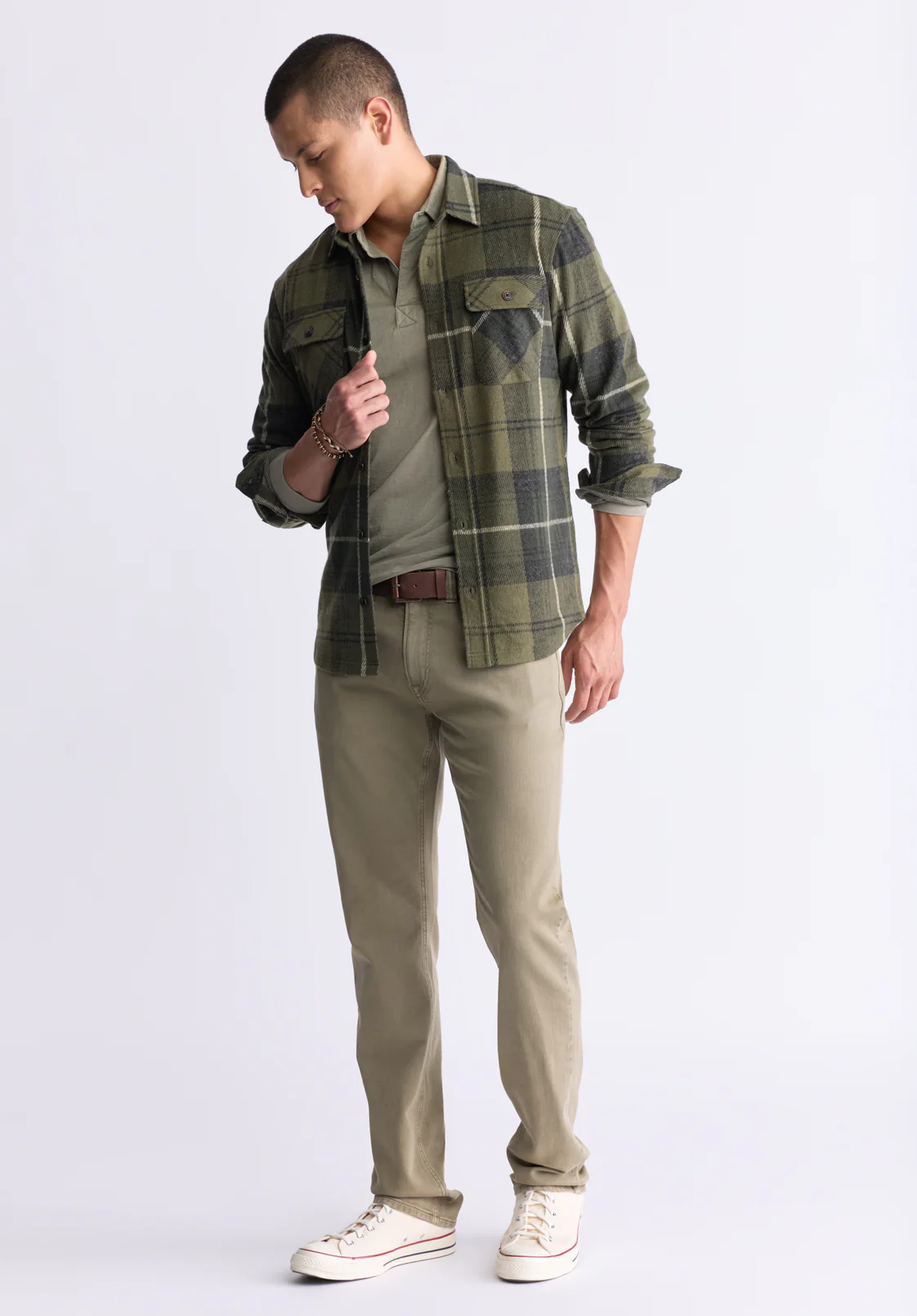 Samme Men's Plaid Blanket Shirt, Fern Green - BM24461 - Image 6