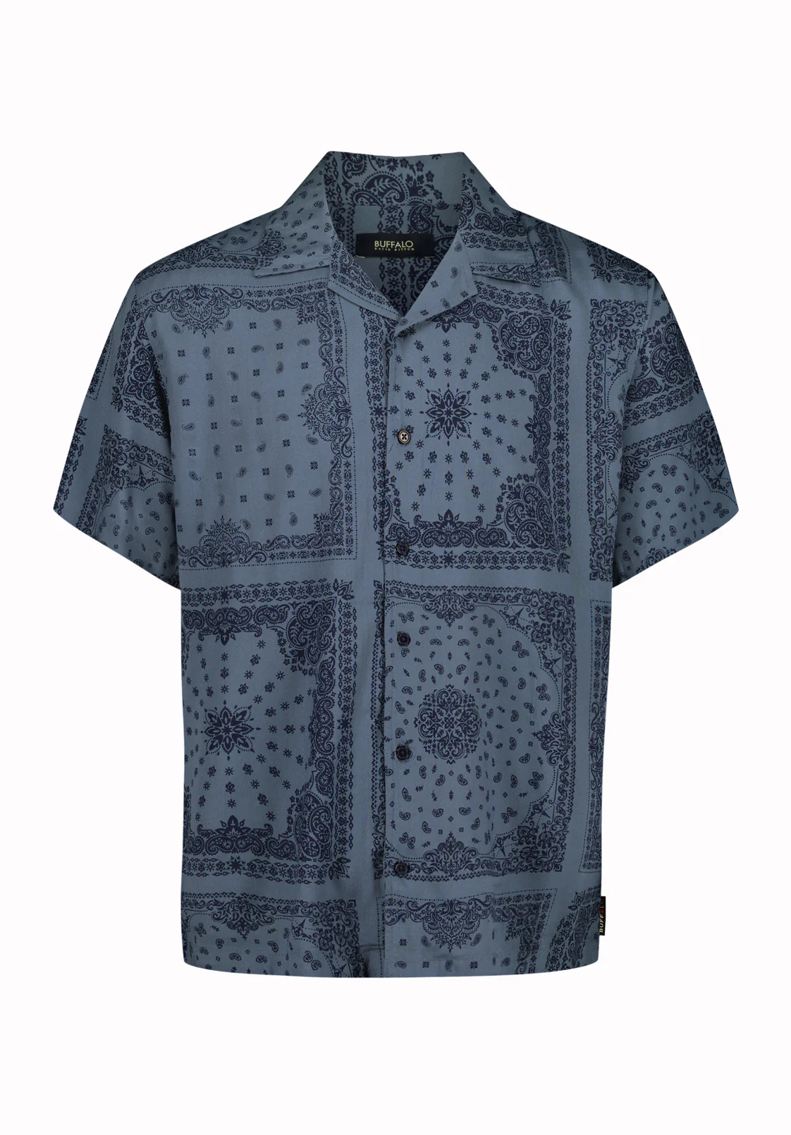 Sandro Men’s Printed Short Sleeve Camp Shirt, Mirage - BM24781 - Image 2