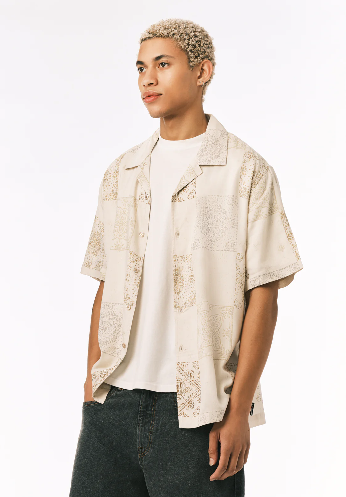 Sandro Men’s Printed Short Sleeve Camp Shirt, Boulder - BM24790 - Image 4