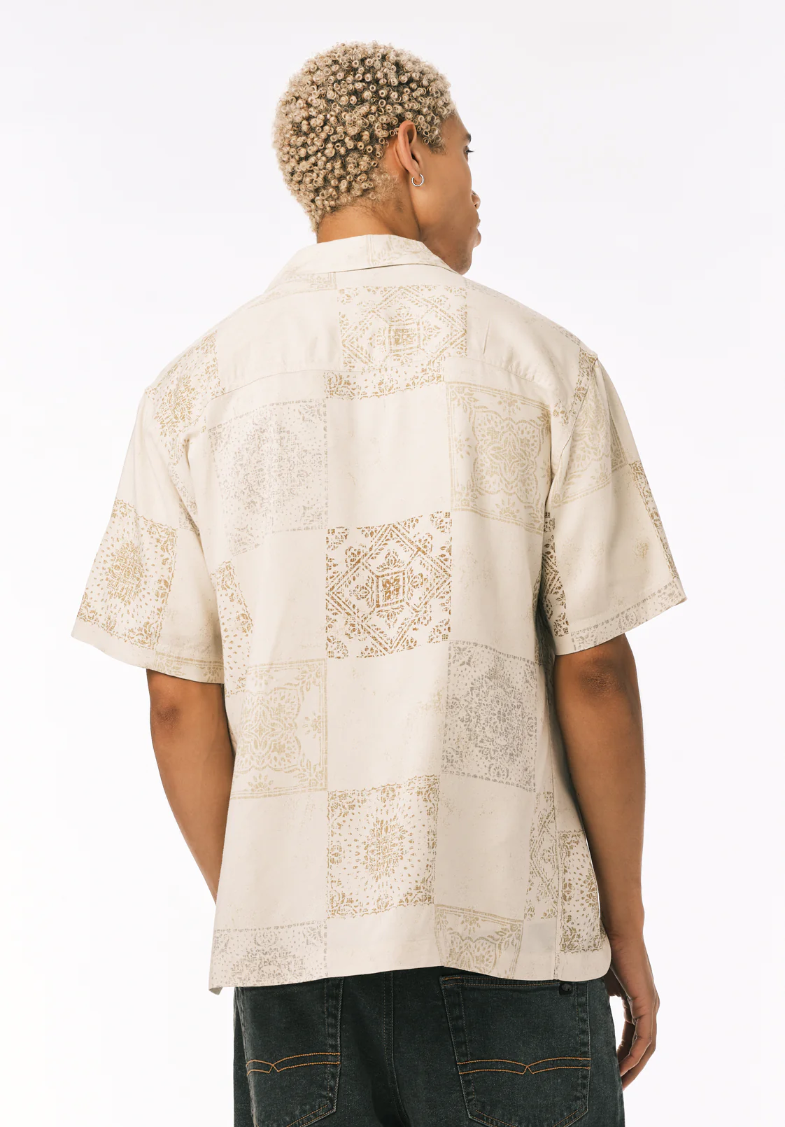 Sandro Men’s Printed Short Sleeve Camp Shirt, Boulder - BM24790 - Image 5
